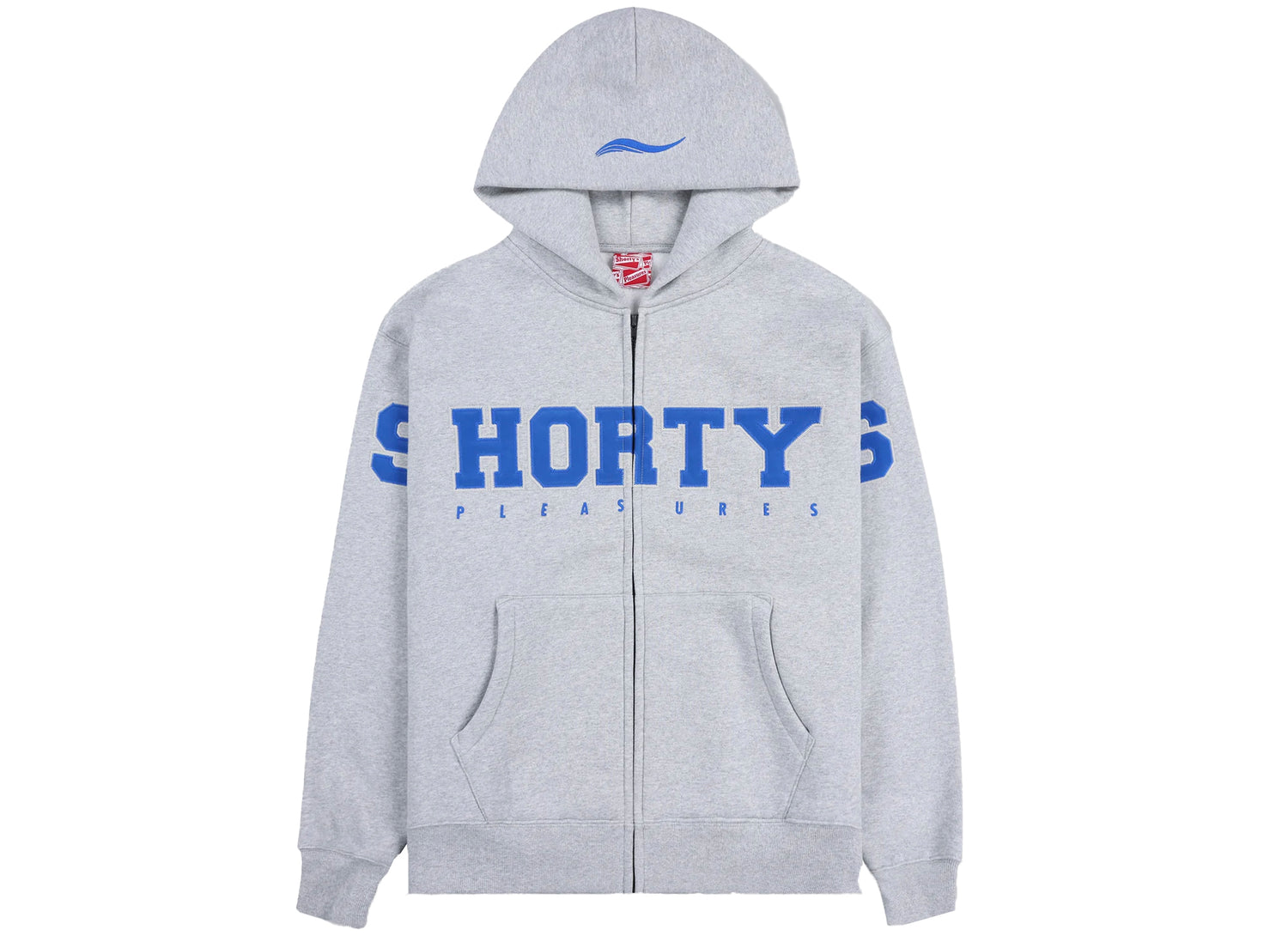 Pleasures Wave Zip Hoodie in Grey