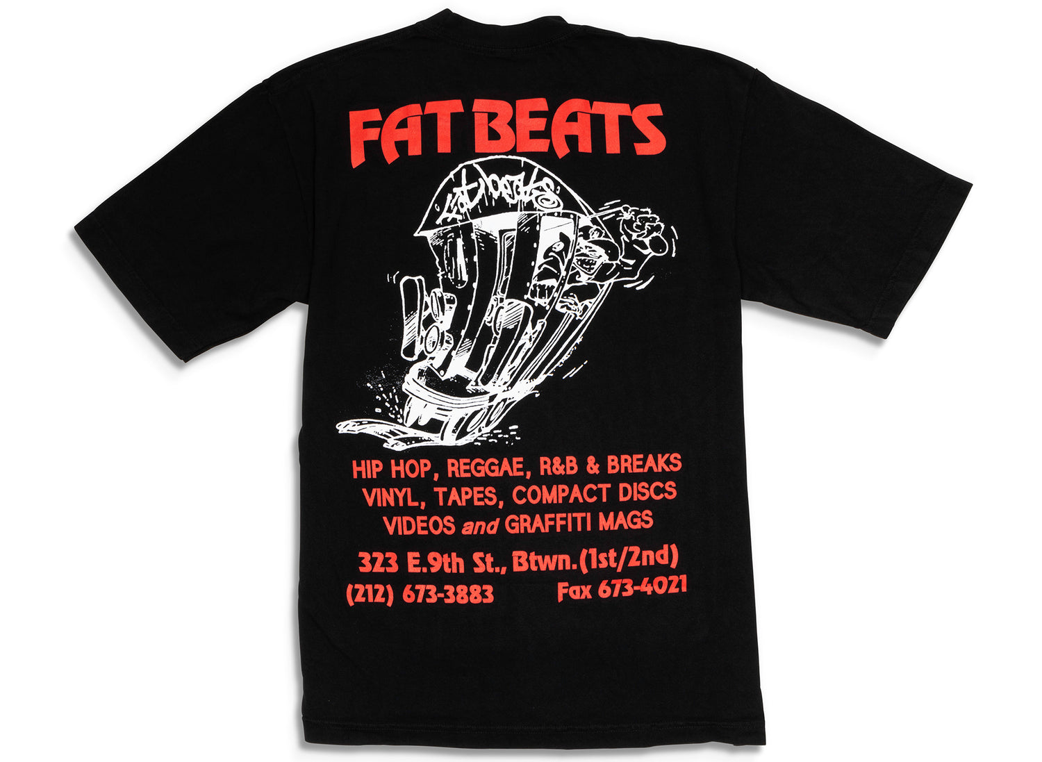 Pleasures x Fat Beats 9th Street Tee in Black - view 2