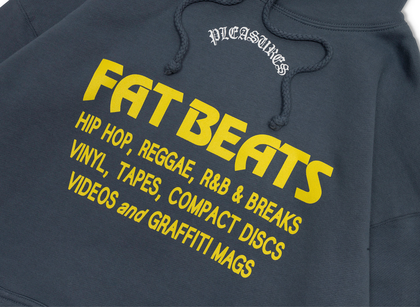 Pleasures x Fat Beats Sections Hoodie in Storm Blue - view 2