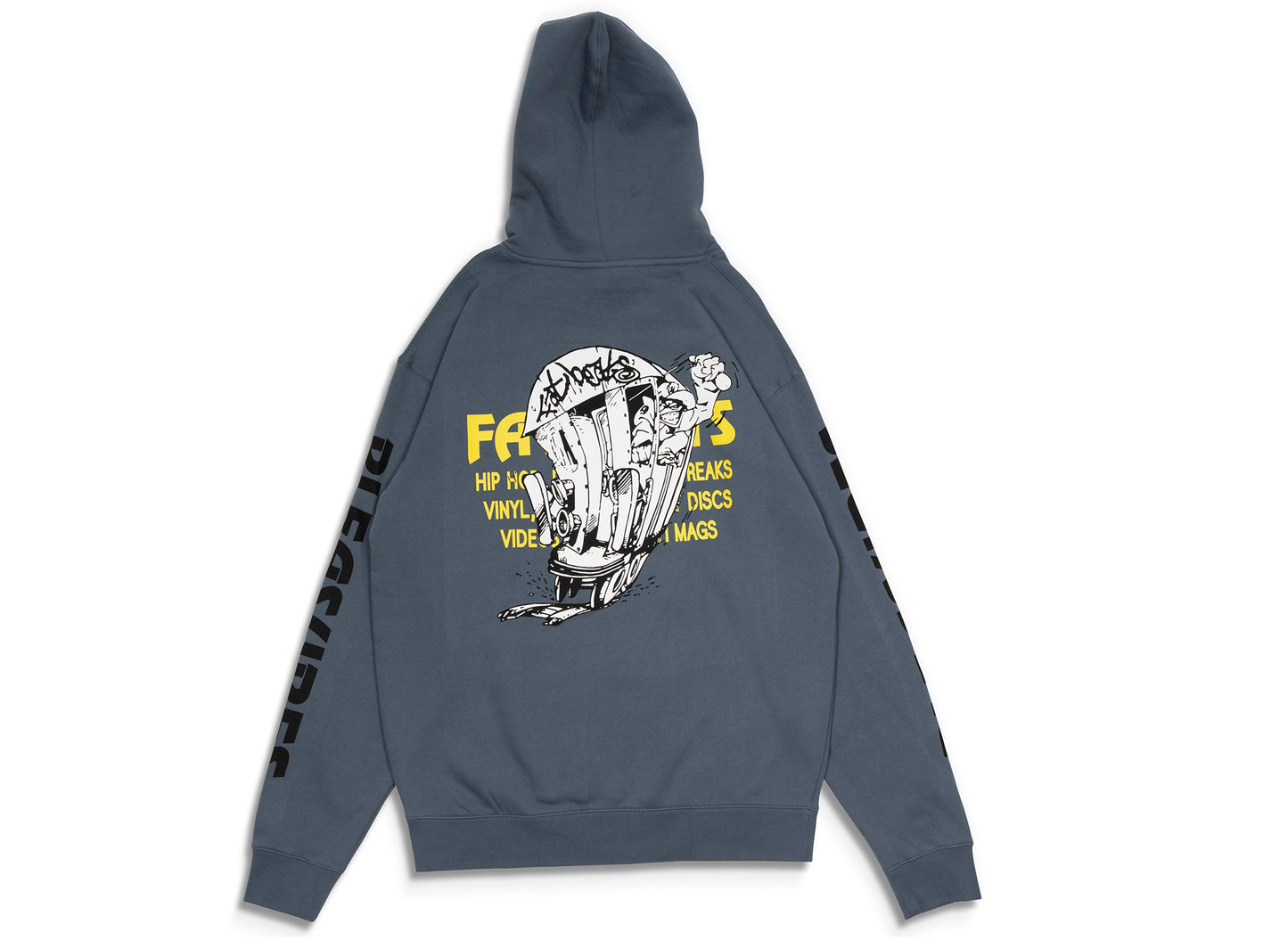 Pleasures x Fat Beats Sections Hoodie in Storm Blue - view 3