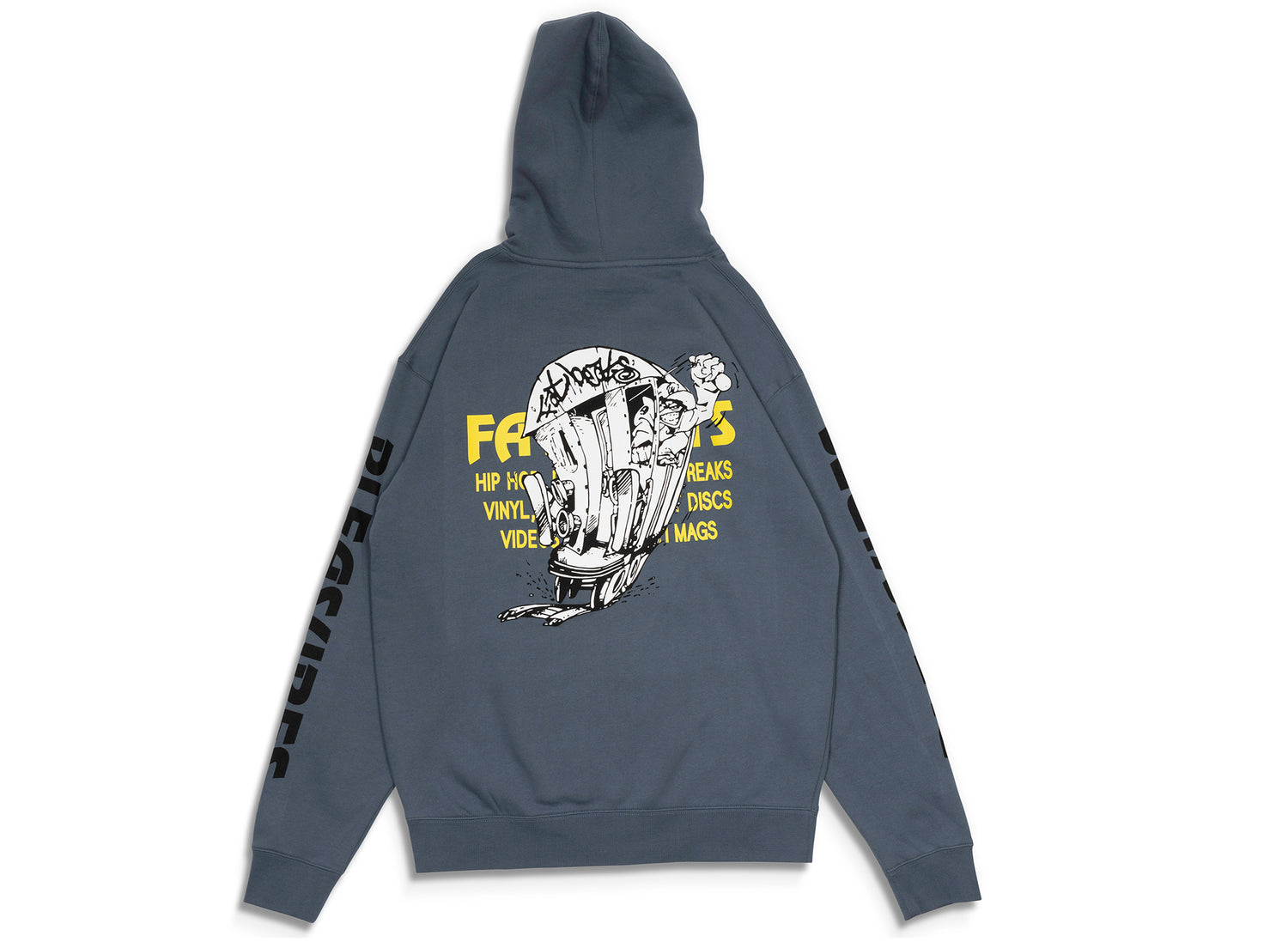 Pleasures x Fat Beats Sections Hoodie in Storm Blue - view 3