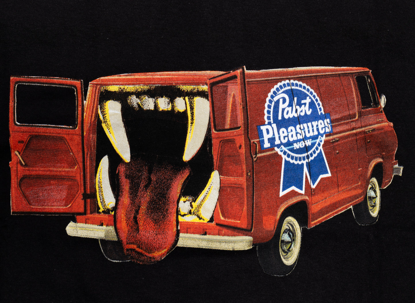 Pleasures x PABST Beer Van T-Shirt in Black - view 2