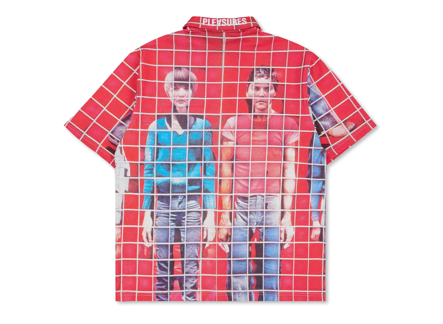 Pleasures x Talking Heads Food Button Up in Red — view 2