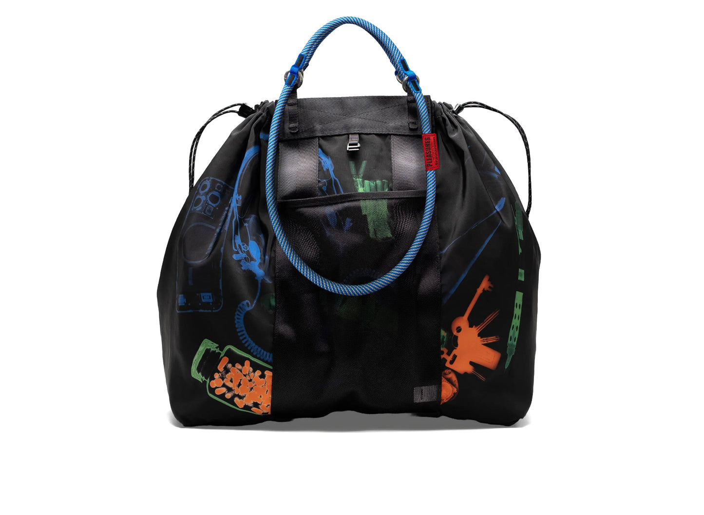 Pleasures x Topologie Summit Reversible Tote in Black / Gray — view 2