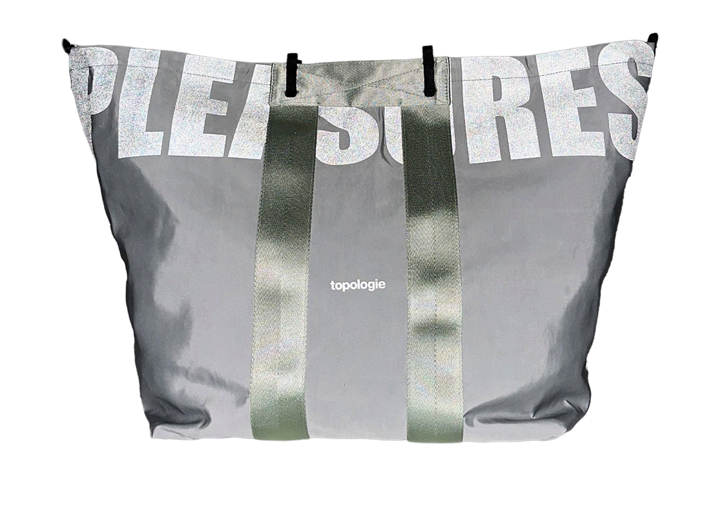 Pleasures x Topologie Summit Reversible Tote in Black / Gray — view 7