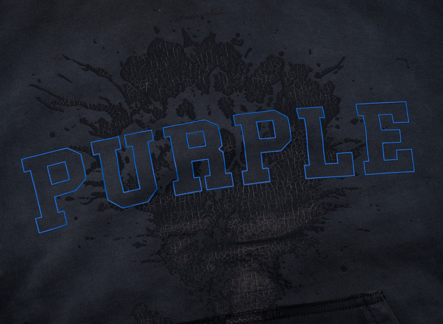 Purple Brand French Terry Arc Logo Pullover Hoodie - view 2