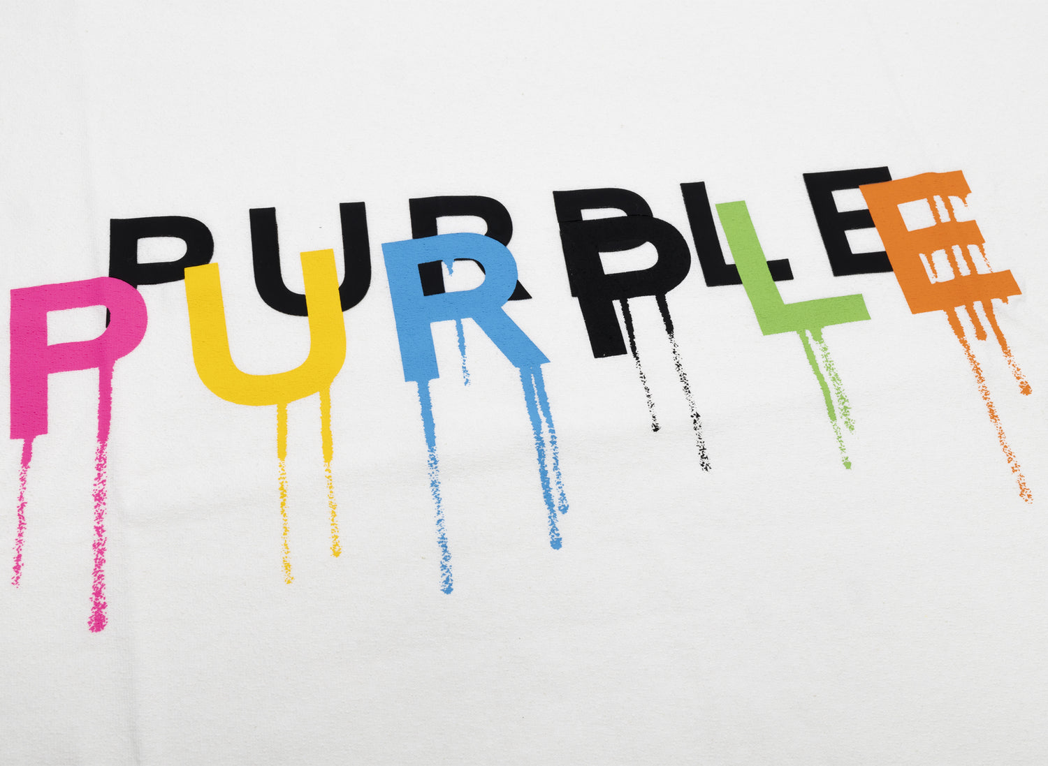 Purple Brand Textured Inside Out Tee in Off White - view 2