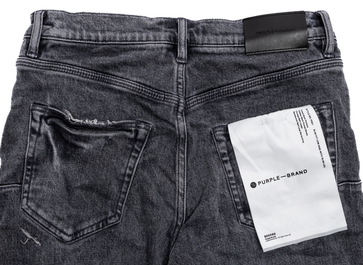 Purple Brand Vintage Abrasions Jeans in Grey - view 2