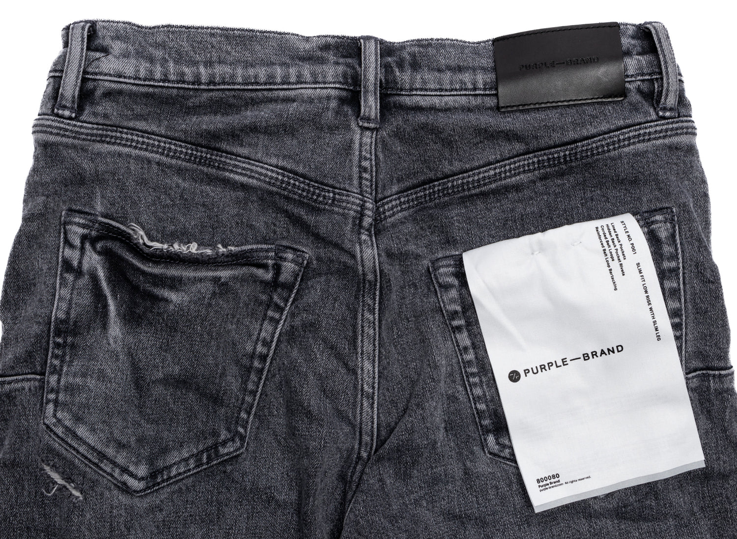 Purple Brand Vintage Abrasions Jeans in Grey - view 2