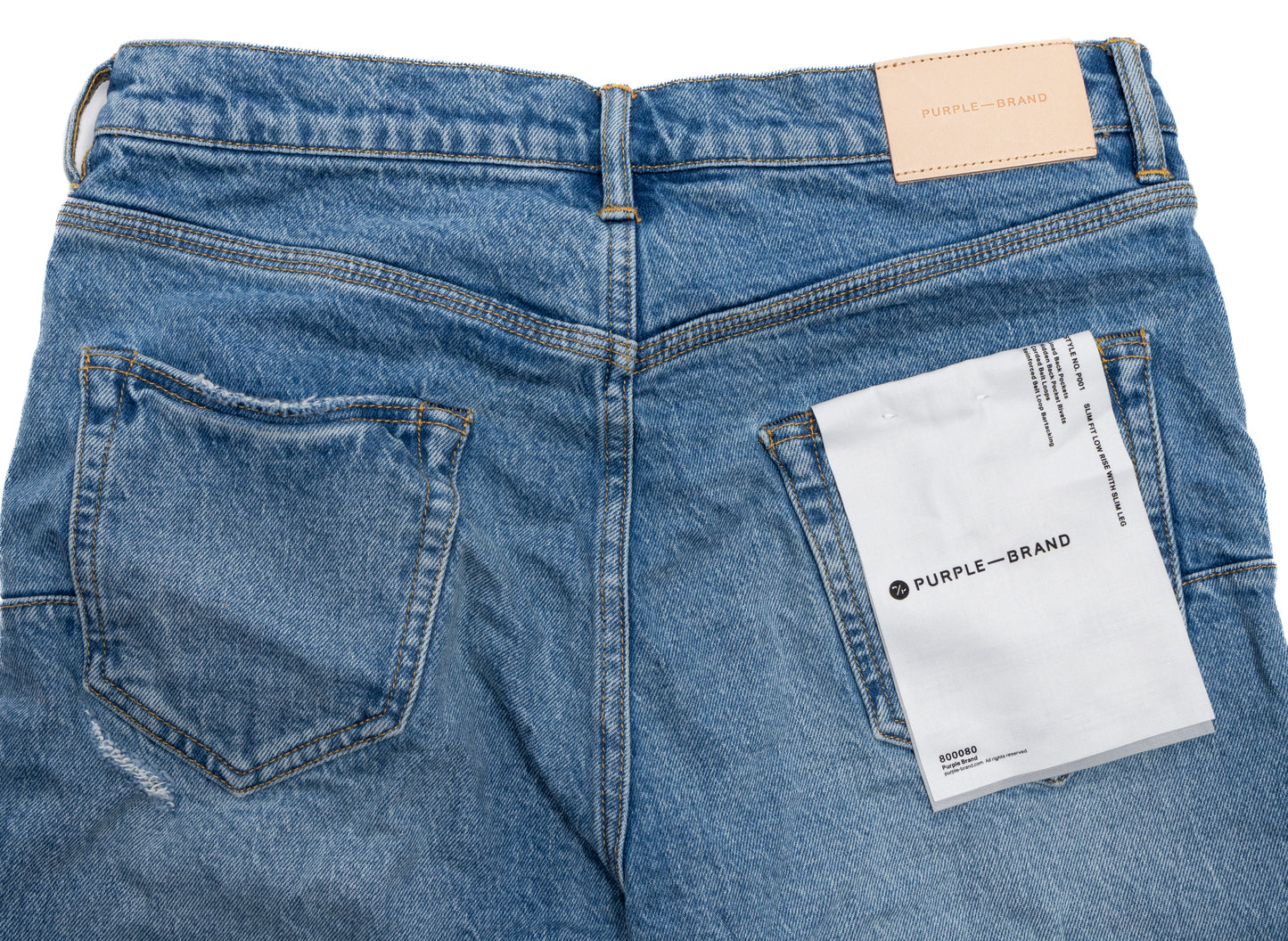 Purple Brand Vintage Abrasions Jeans in Light Indigo - view 2