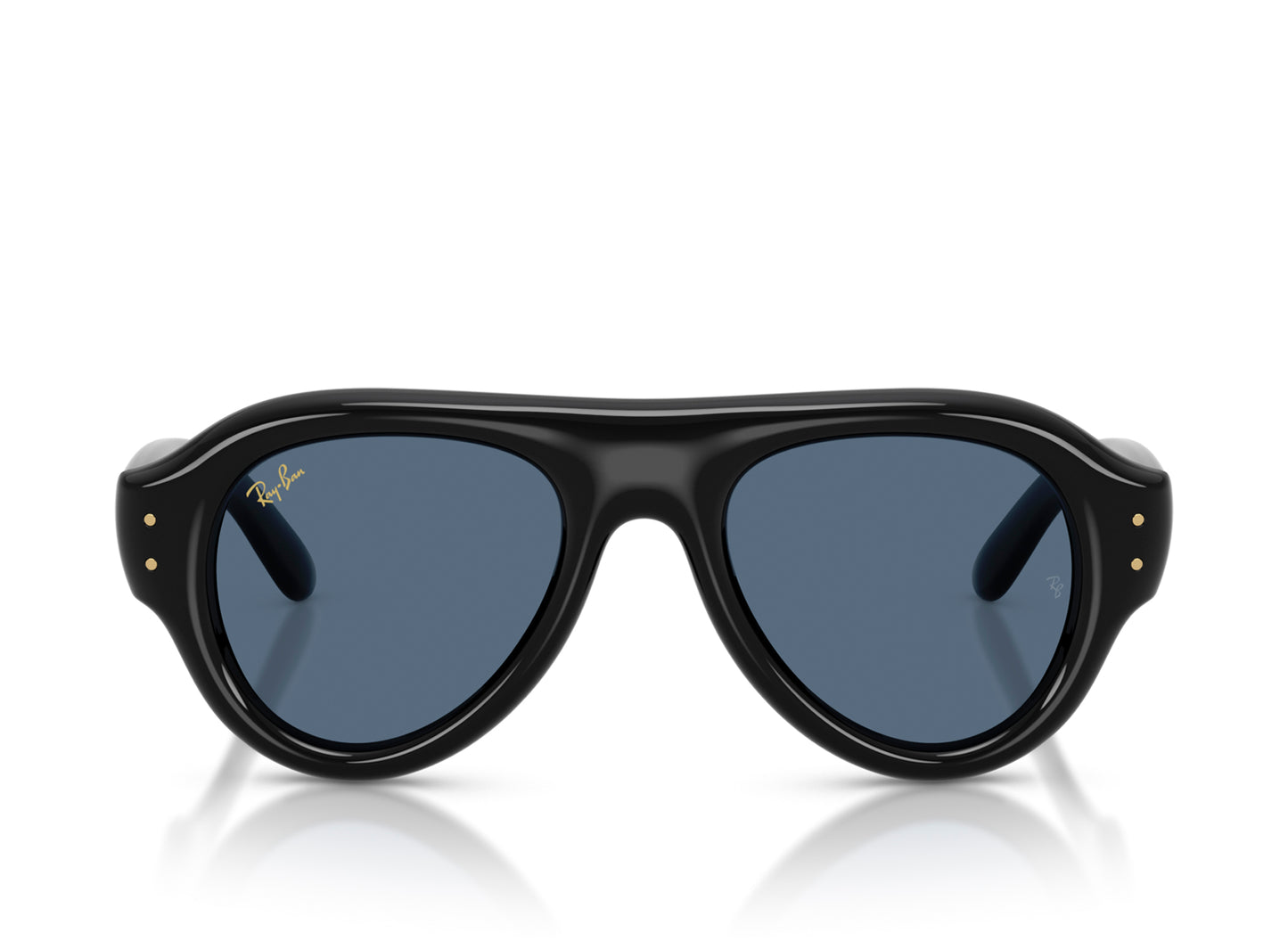 Ray Ban A$AP Rocky Aviator Puffer Sunglasses in Black w/ Dark Blue