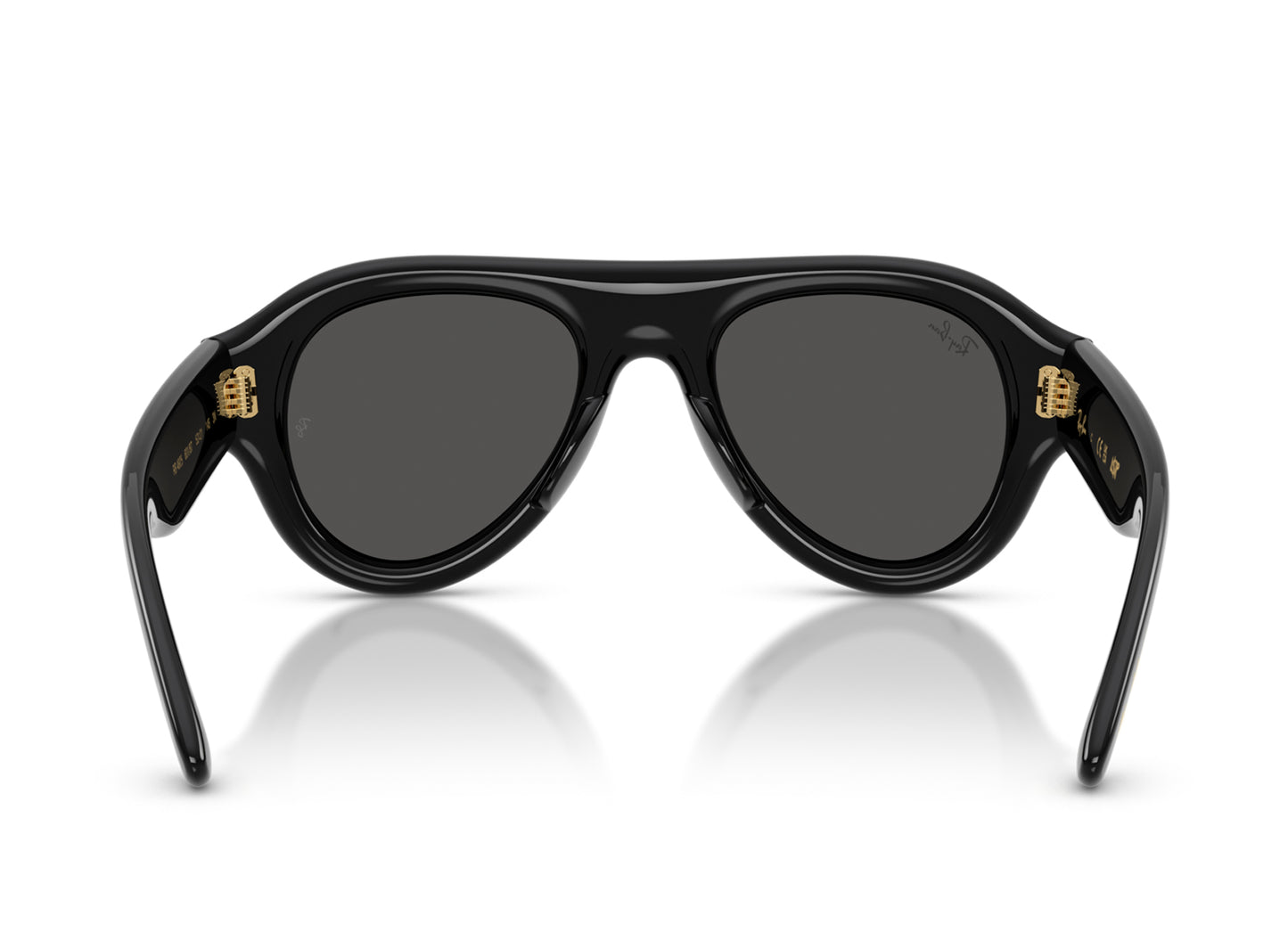 Ray Ban A$AP Rocky Aviator Puffer Sunglasses in Black w/ Dark Grey — view 3