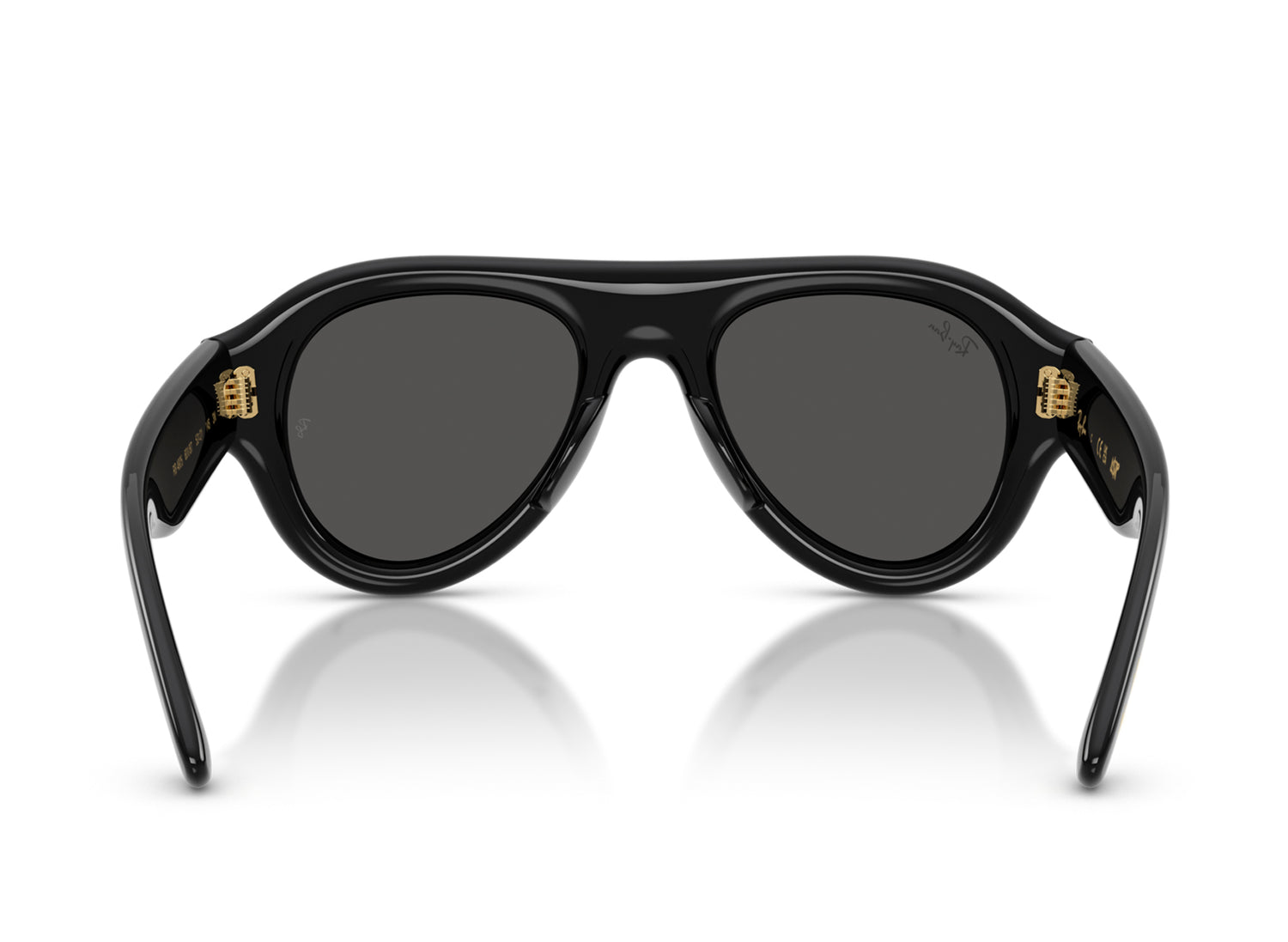 Ray Ban A$AP Rocky Aviator Puffer Sunglasses in Black w/ Dark Grey — view 3