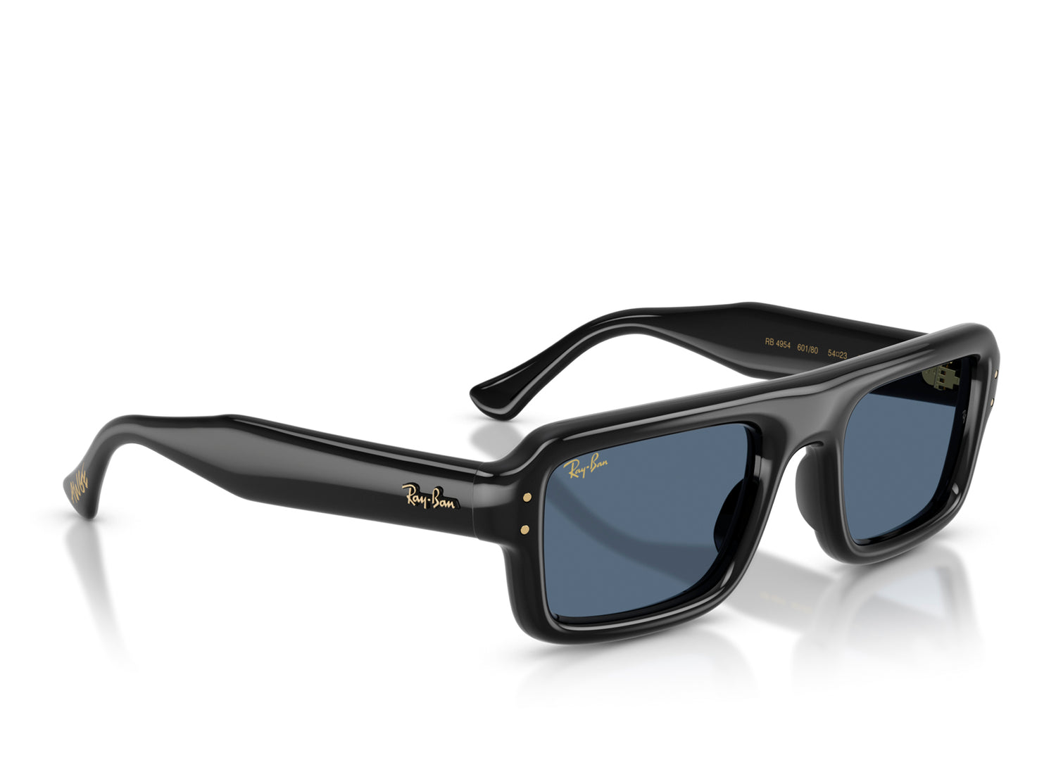 Ray Ban A$AP Rocky Flacko Puffer Sunglasses in Black w/ Dark Blue — view 2