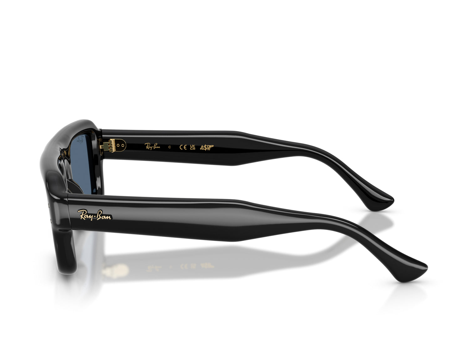 Ray Ban A$AP Rocky Flacko Puffer Sunglasses in Black w/ Dark Blue — view 5