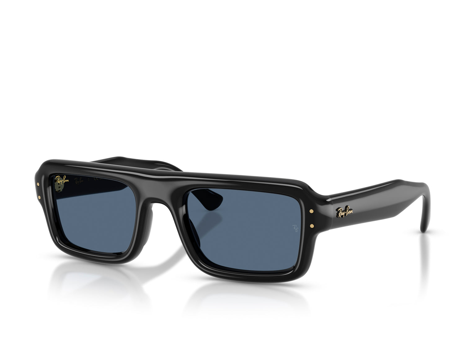 Ray Ban A$AP Rocky Flacko Puffer Sunglasses in Black w/ Dark Blue — view 6