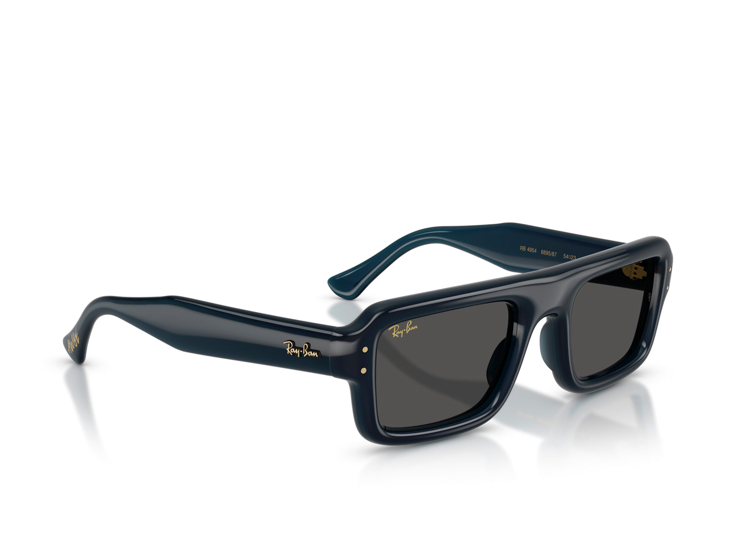 Ray Ban A$AP Rocky Flacko Puffer Sunglasses in Transparent Dark Blue w/ Ultra Black — view 2