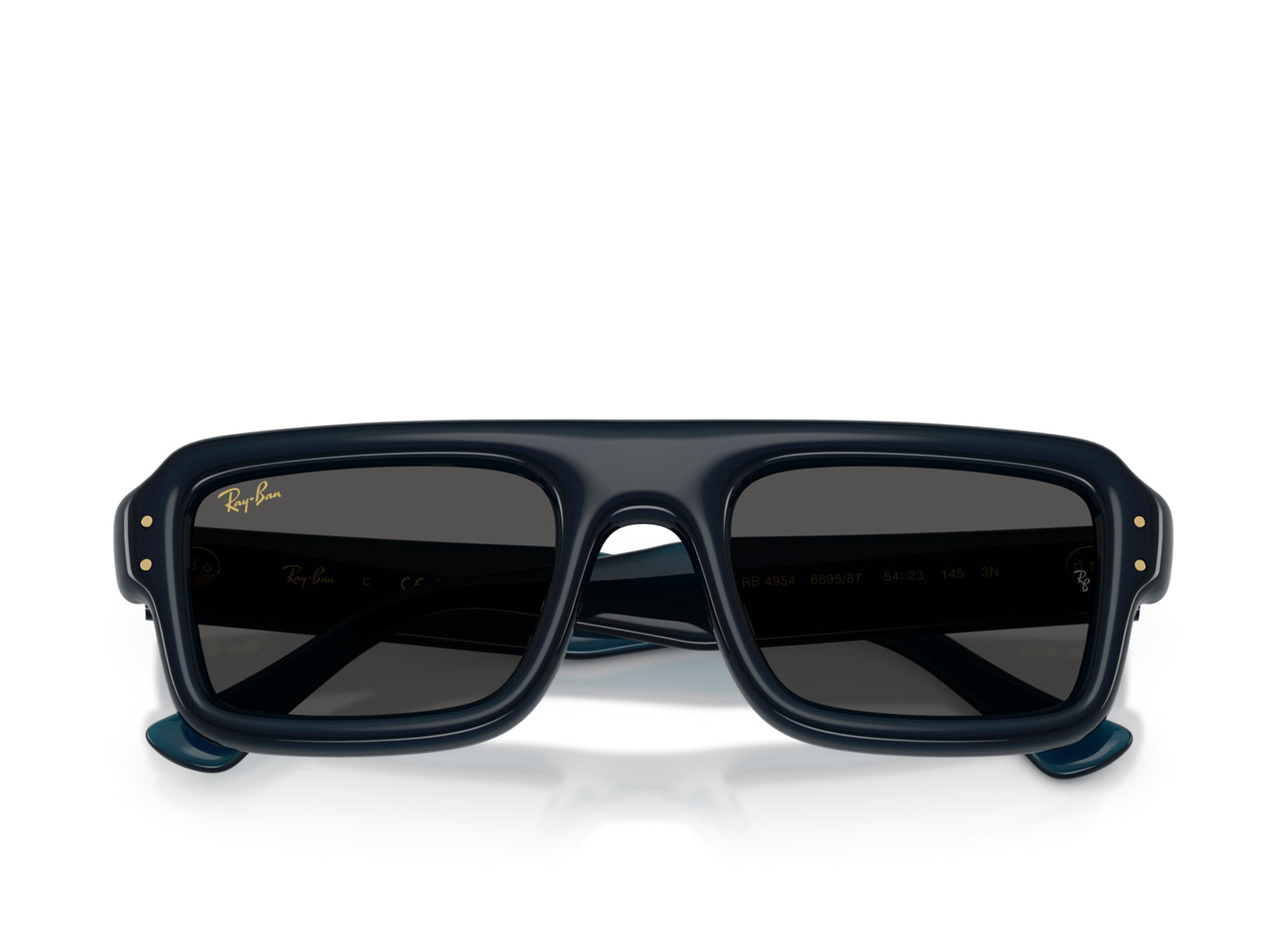 Ray Ban A$AP Rocky Flacko Puffer Sunglasses in Transparent Dark Blue w/ Ultra Black — view 4