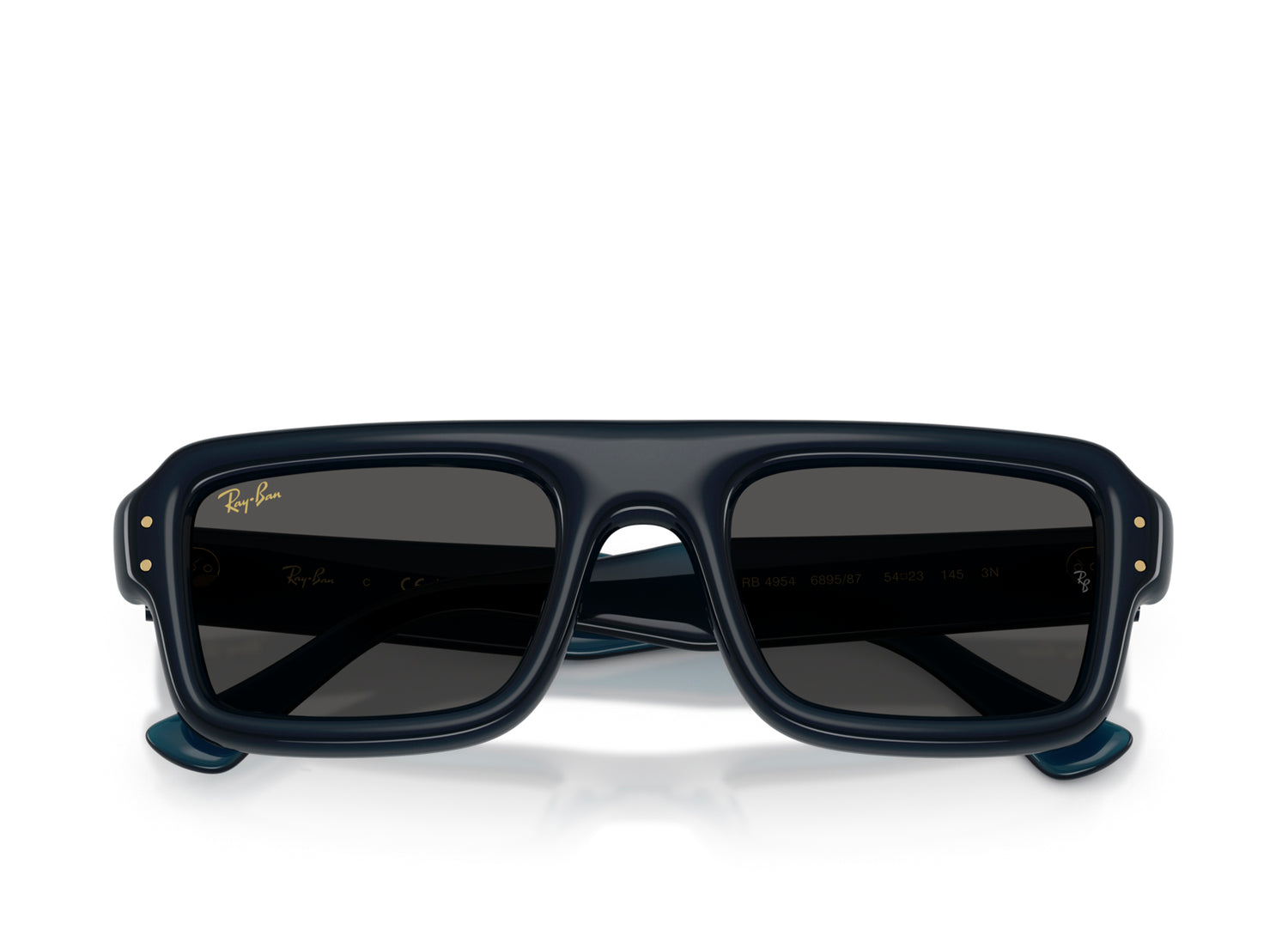 Ray Ban A$AP Rocky Flacko Puffer Sunglasses in Transparent Dark Blue w/ Ultra Black — view 4