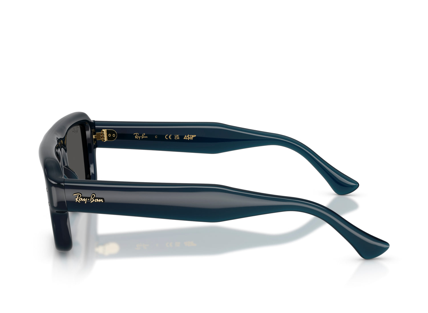 Ray Ban A$AP Rocky Flacko Puffer Sunglasses in Transparent Dark Blue w/ Ultra Black — view 5