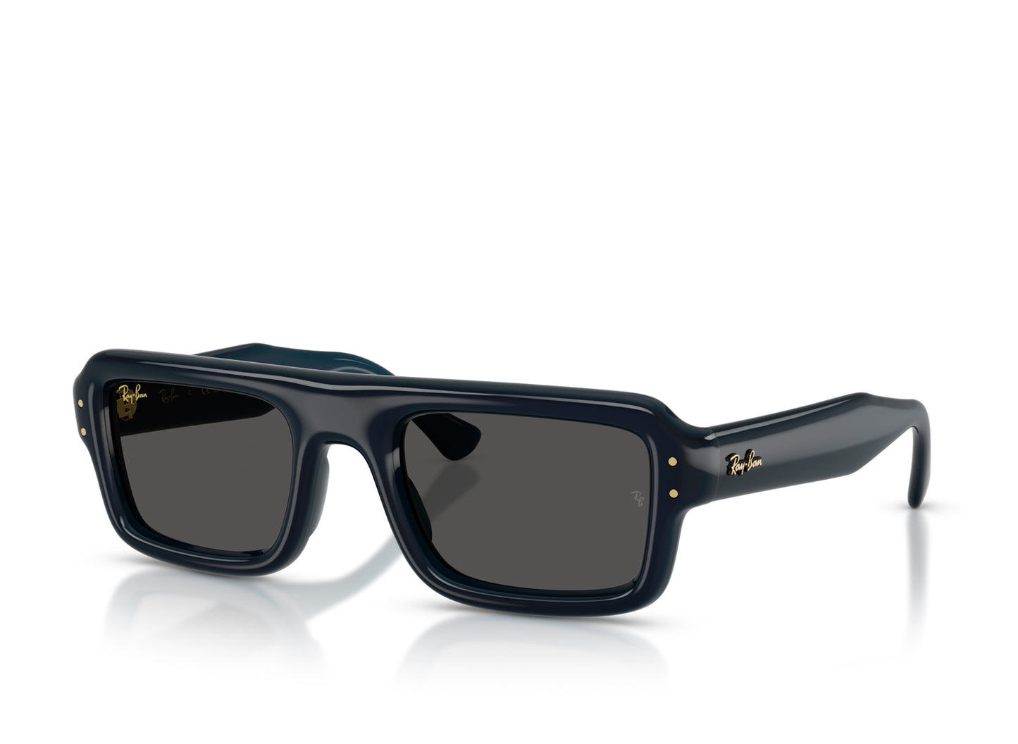 Ray Ban A$AP Rocky Flacko Puffer Sunglasses in Transparent Dark Blue w/ Ultra Black — view 6
