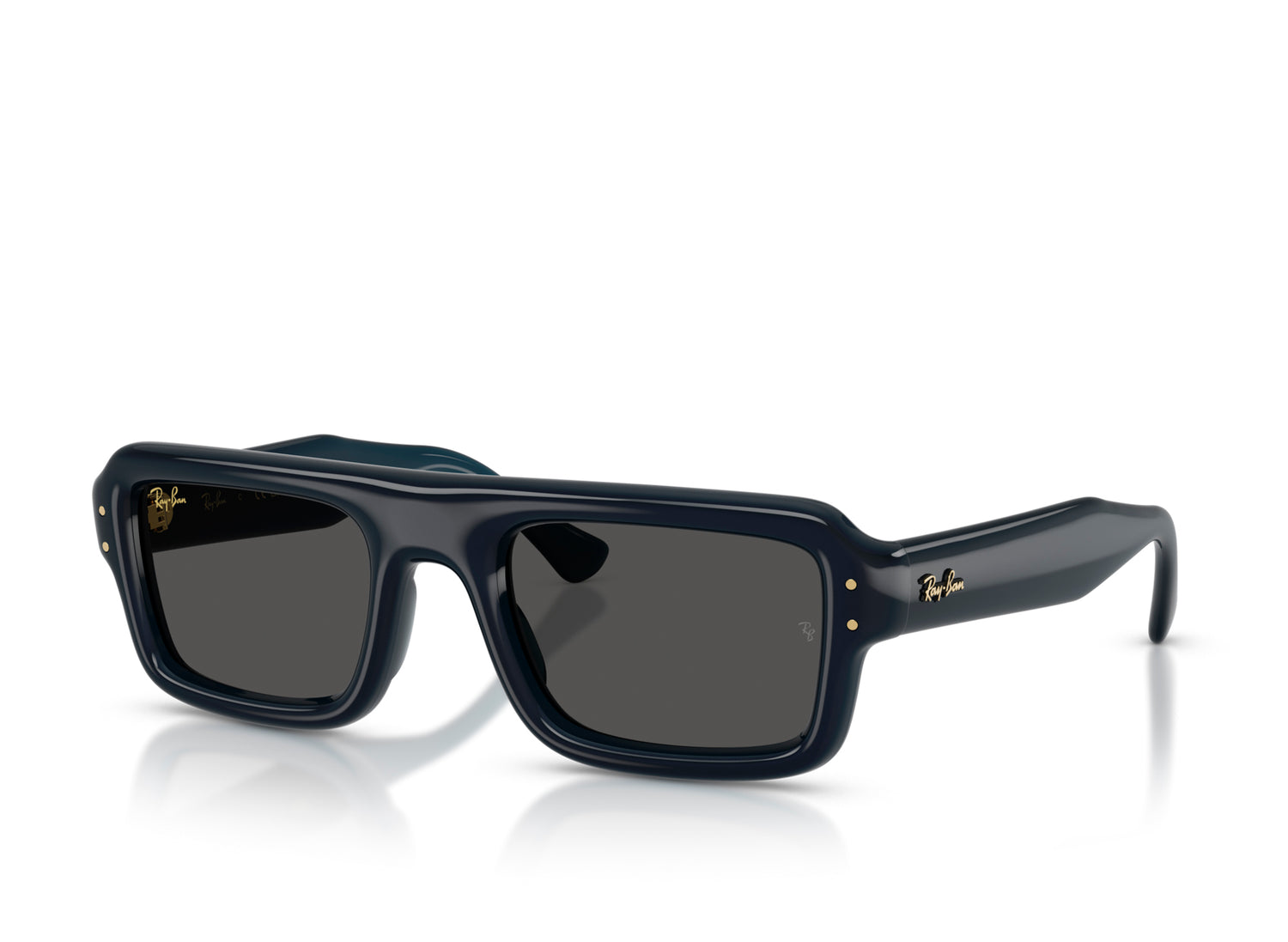 Ray Ban A$AP Rocky Flacko Puffer Sunglasses in Transparent Dark Blue w/ Ultra Black — view 6