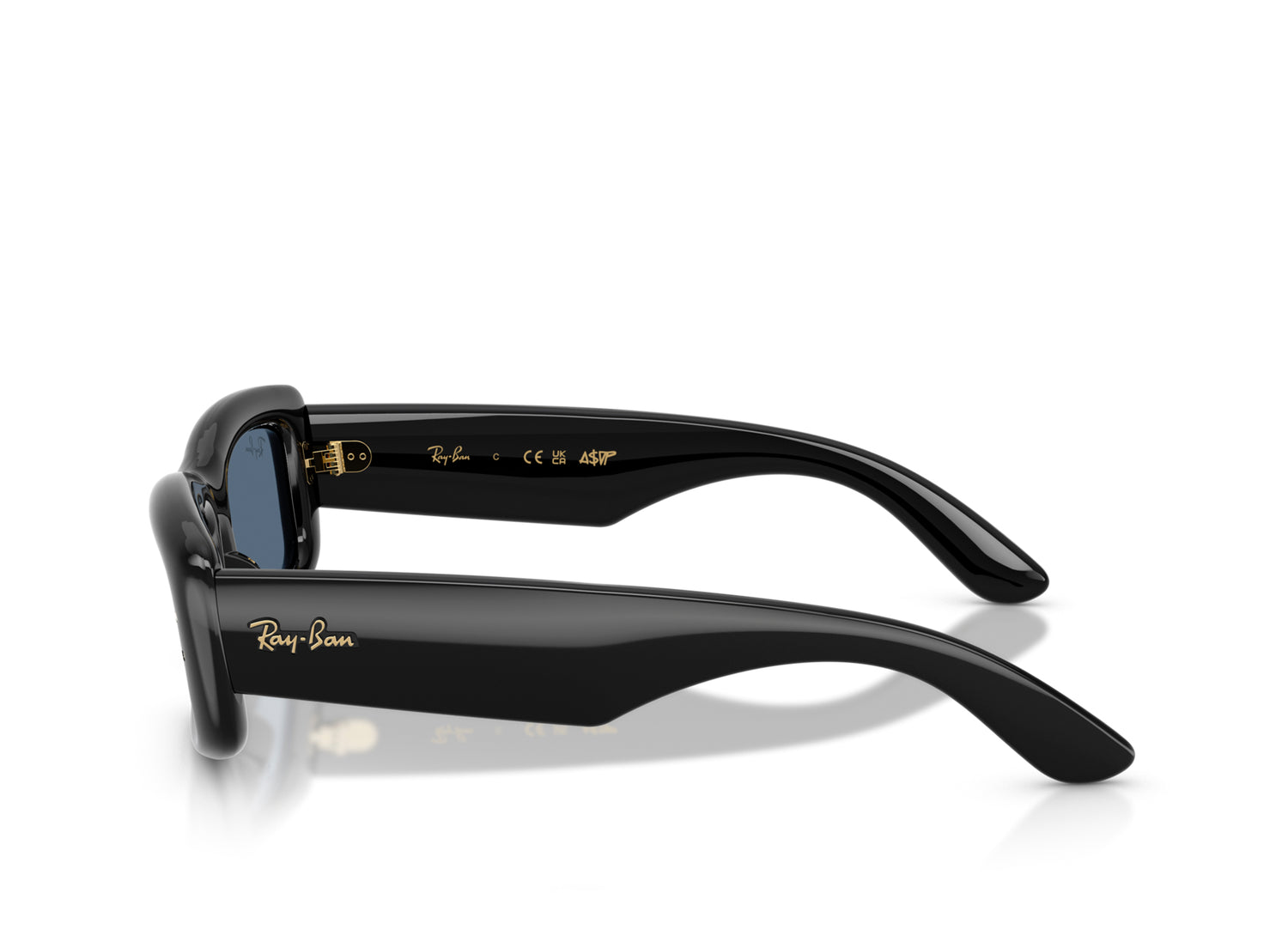 Ray Ban A$AP Rocky Kiliane Puffer Sunglasses in Black w/ Dark Blue — view 2