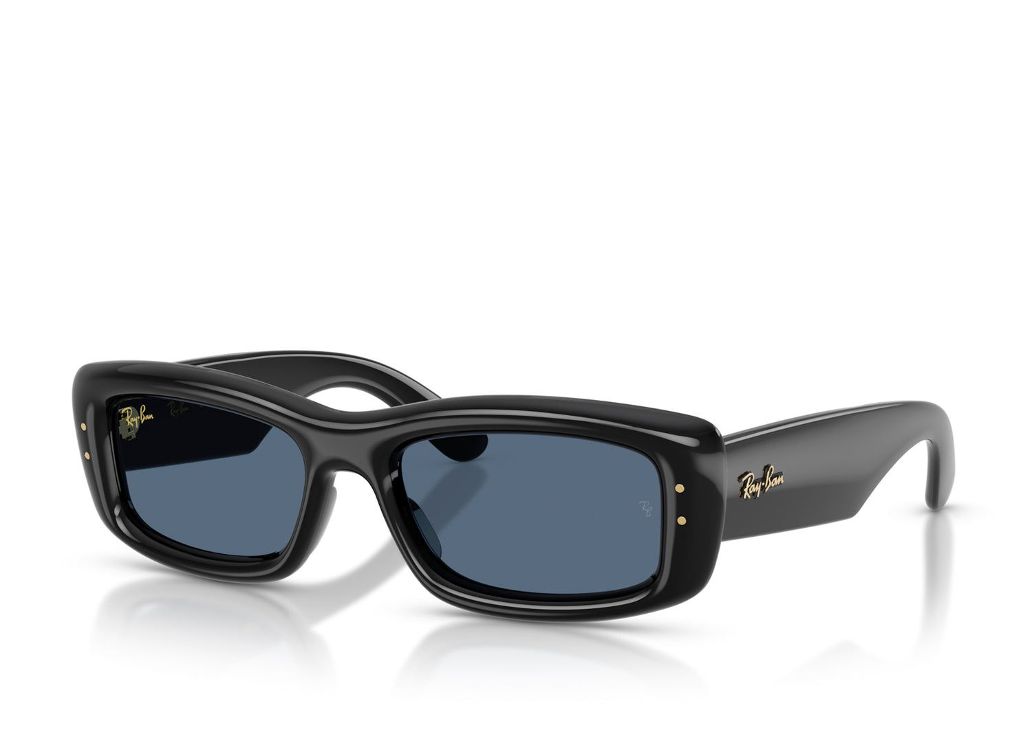 Ray Ban A$AP Rocky Kiliane Puffer Sunglasses in Black w/ Dark Blue — view 6