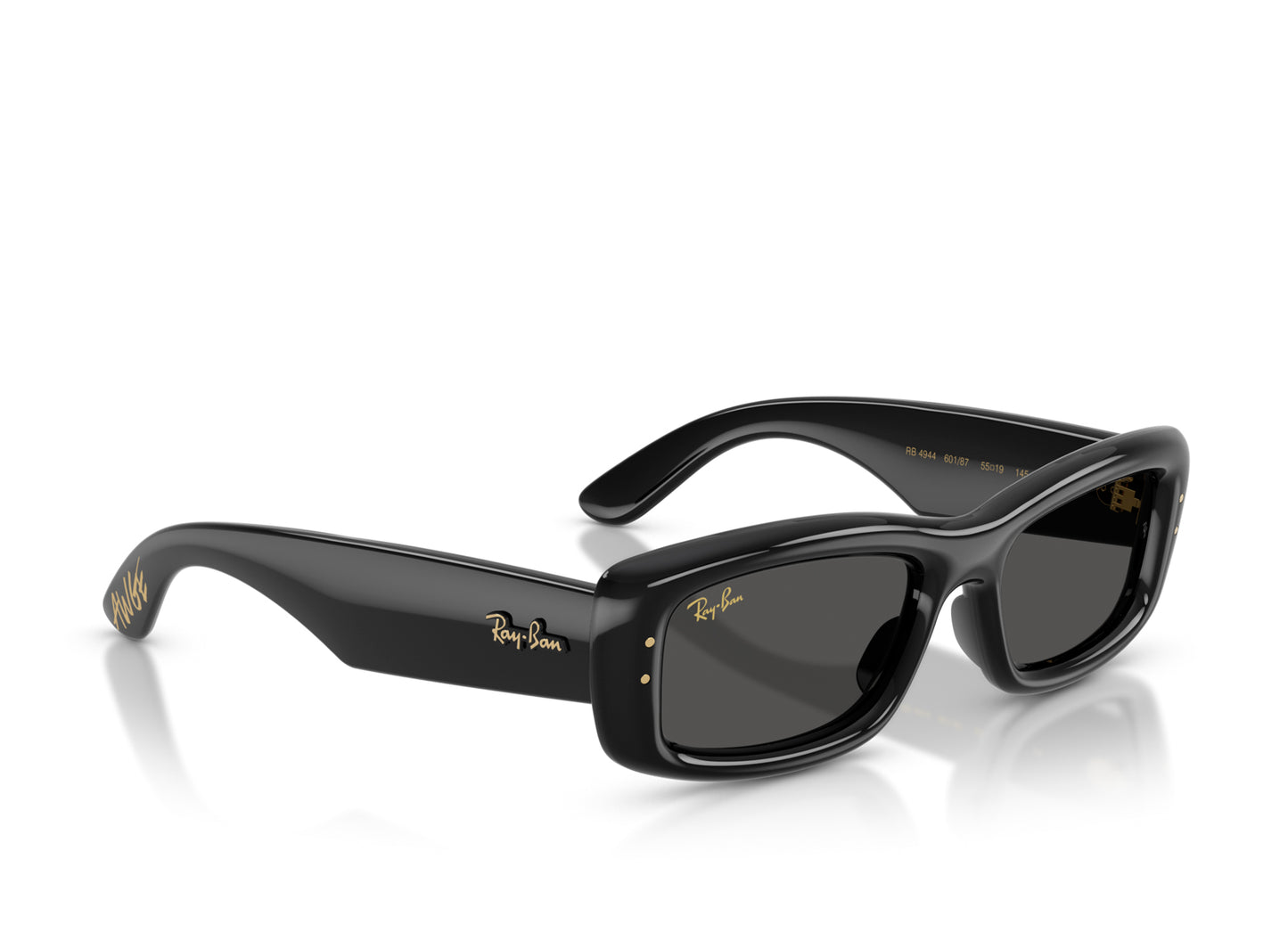 Ray Ban A$AP Rocky Kiliane Puffer Sunglasses in Black w/ Ultra Black — view 2