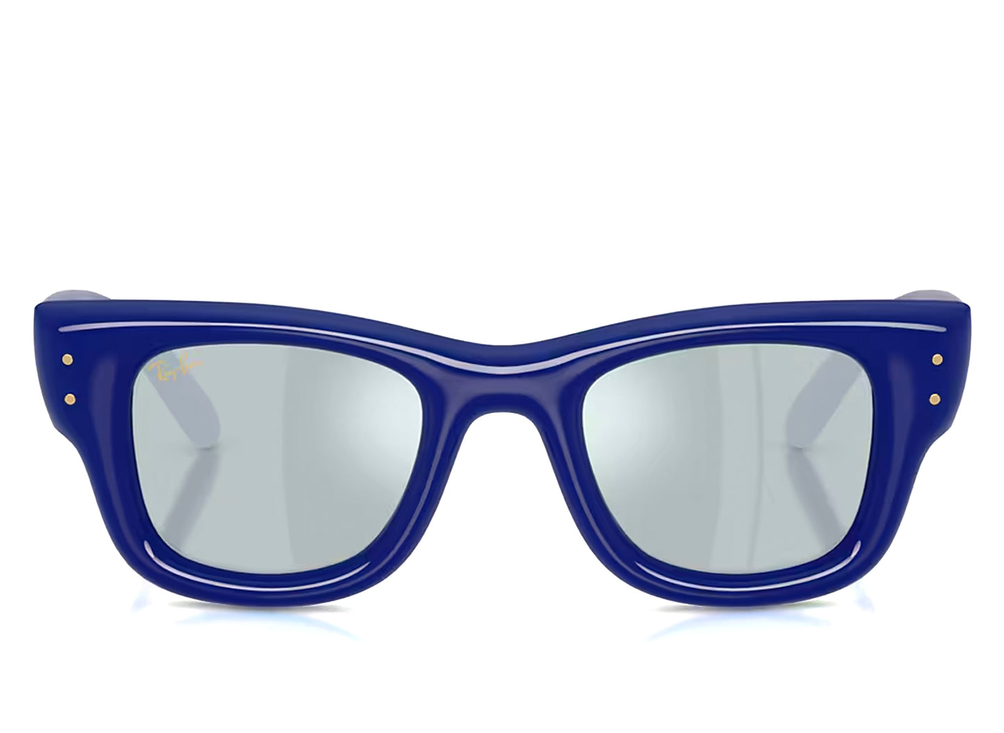 Ray Ban A$AP Rocky Wayfarer Puffer Sunglasses in Blue w/ Green Mirror Silver Plan