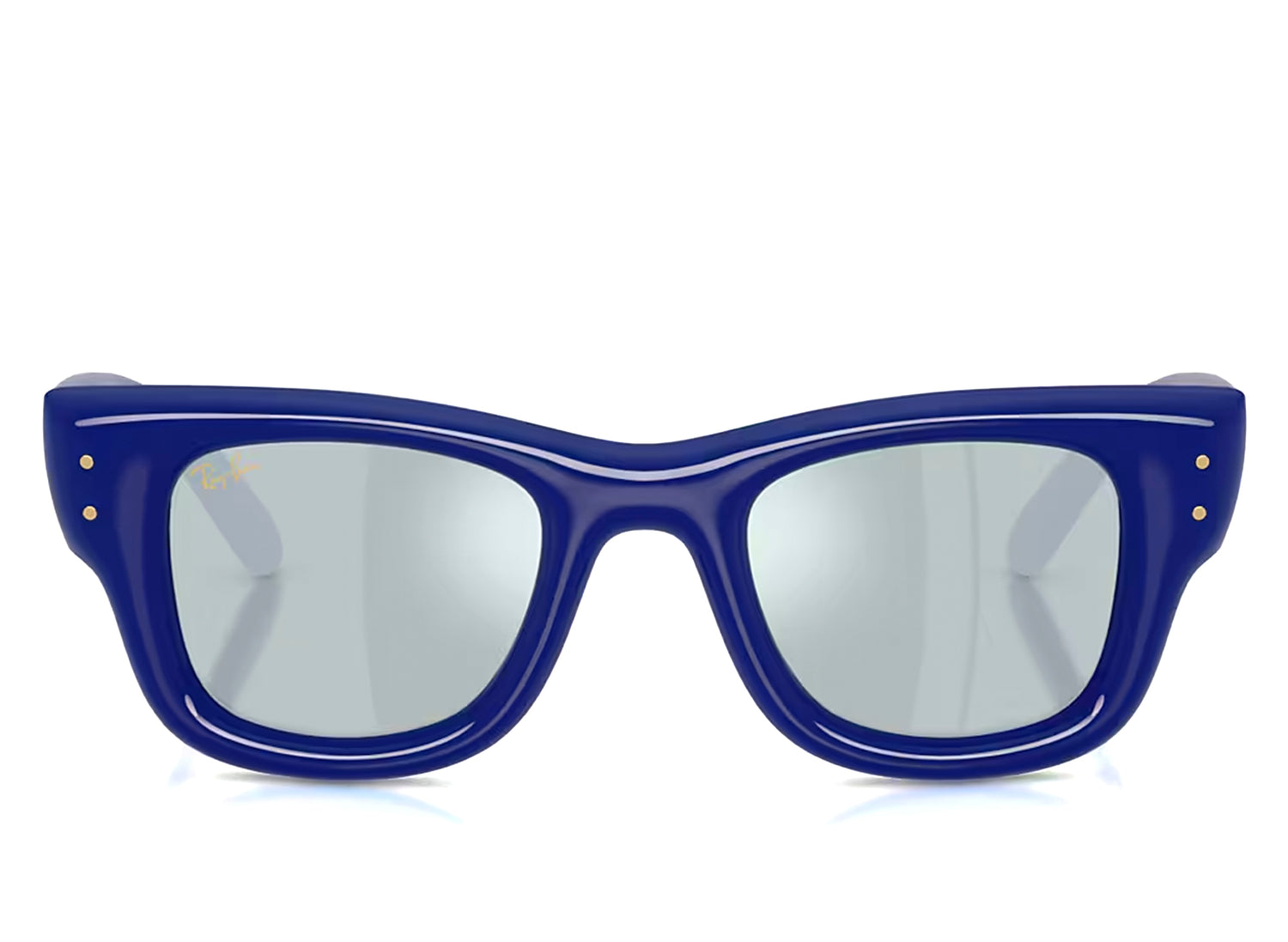 Ray Ban A$AP Rocky Wayfarer Puffer Sunglasses in Blue w/ Green Mirror Silver Plan