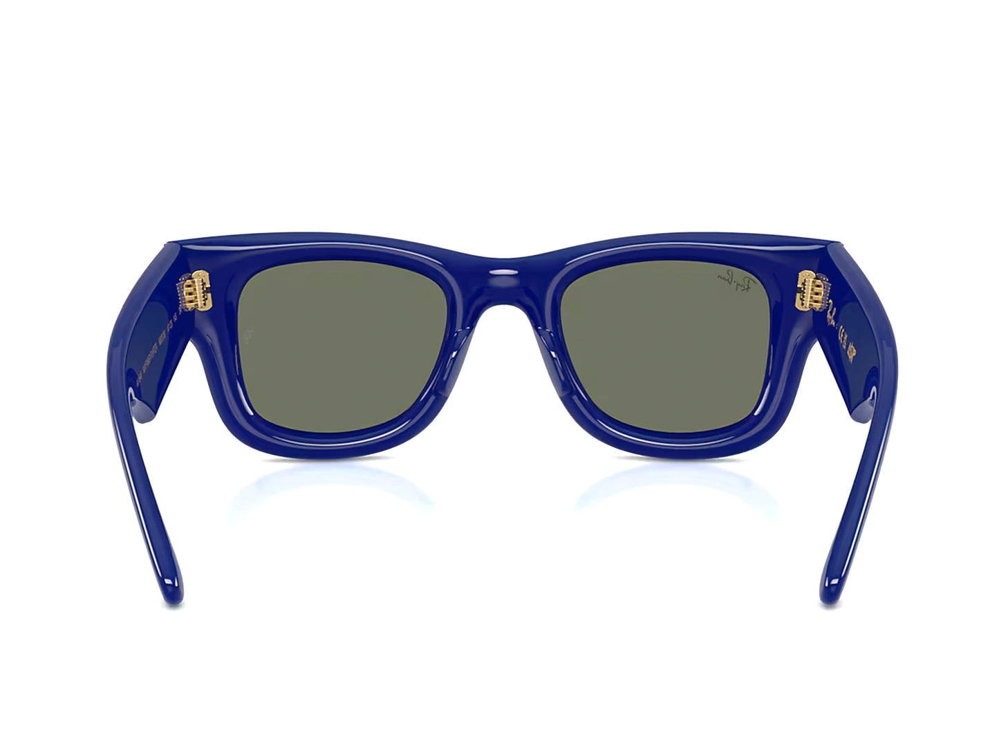 Ray Ban A$AP Rocky Wayfarer Puffer Sunglasses in Blue w/ Green Mirror Silver Plan — view 4
