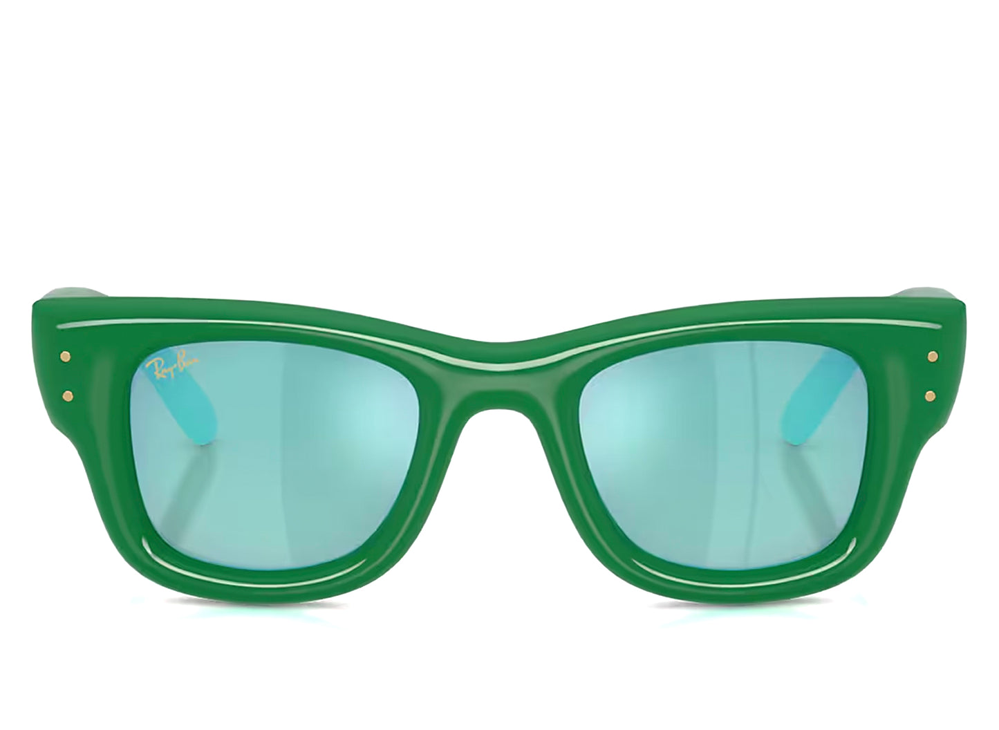 Ray Ban A$AP Rocky Wayfarer Puffer Sunglasses in Green w/ Brown Gradient Dark Brown
