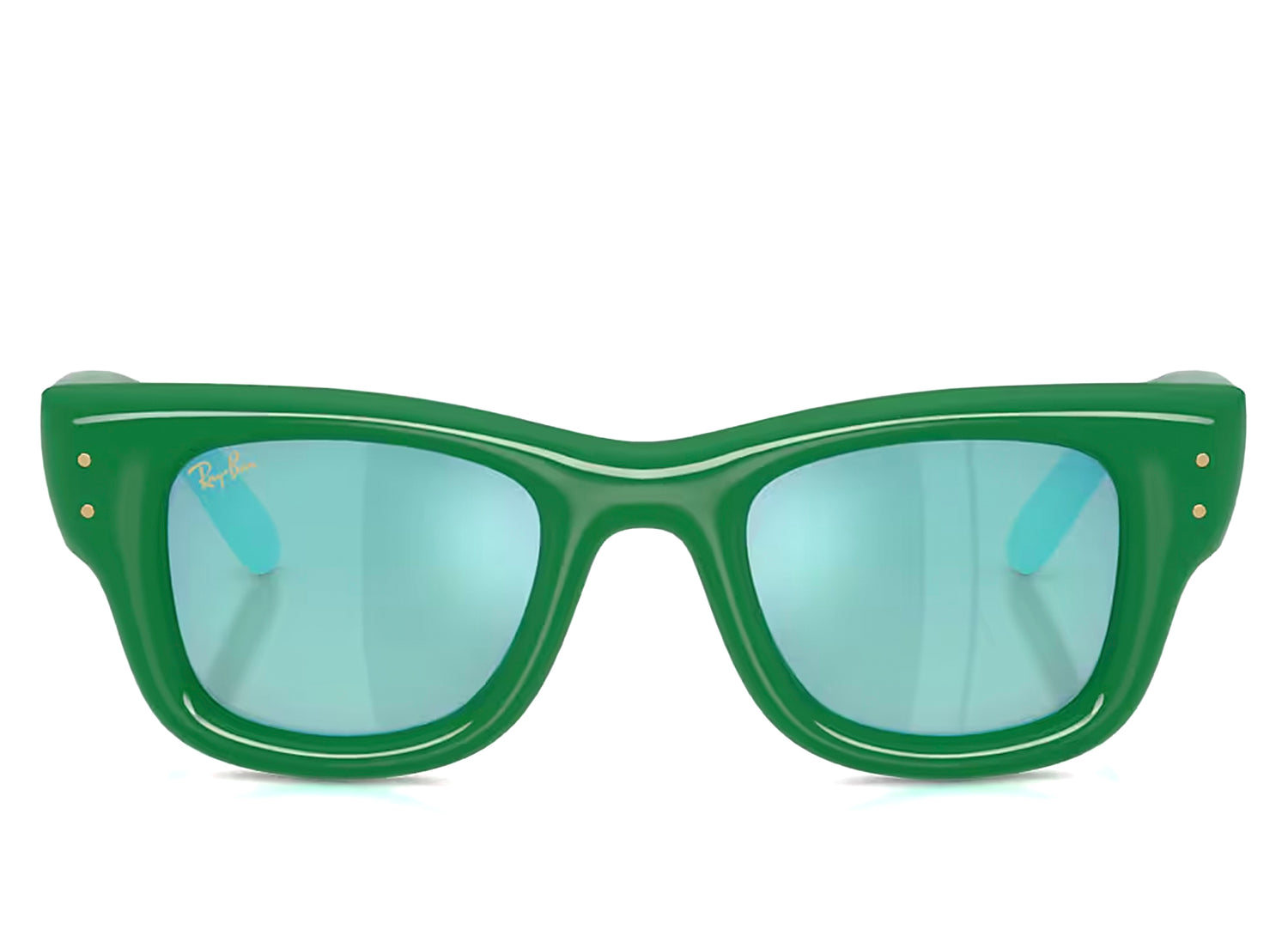 Ray Ban A$AP Rocky Wayfarer Puffer Sunglasses in Green w/ Brown Gradient Dark Brown