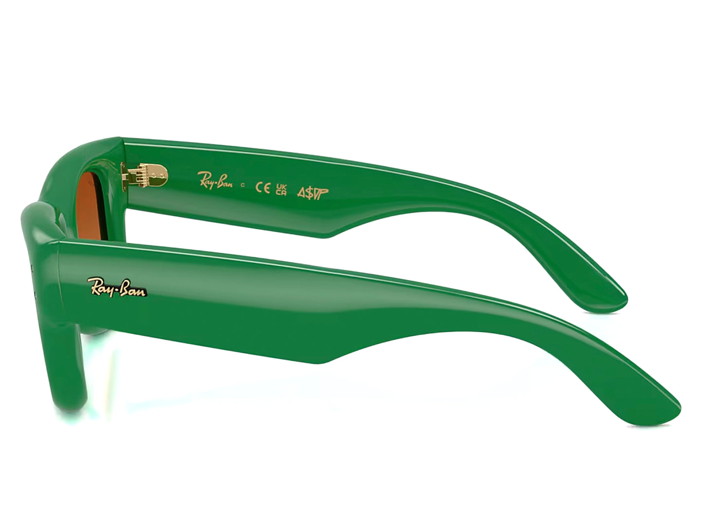 Ray Ban A$AP Rocky Wayfarer Puffer Sunglasses in Green w/ Brown Gradient Dark Brown — view 3