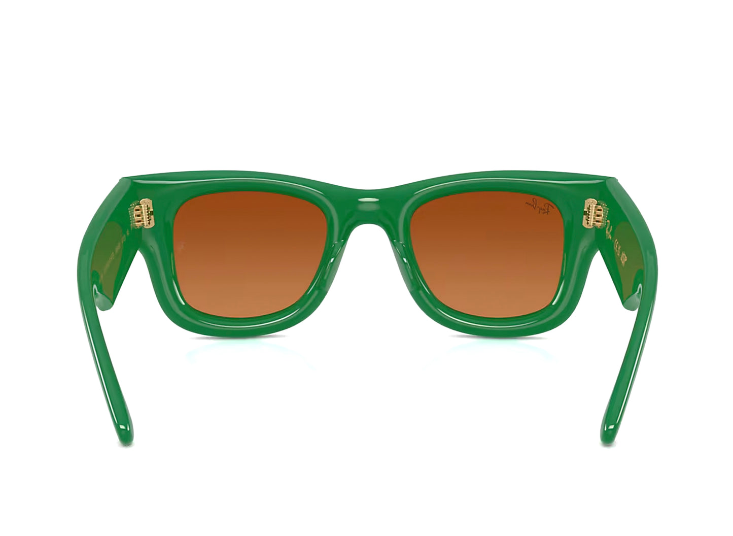 Ray Ban A$AP Rocky Wayfarer Puffer Sunglasses in Green w/ Brown Gradient Dark Brown — view 4