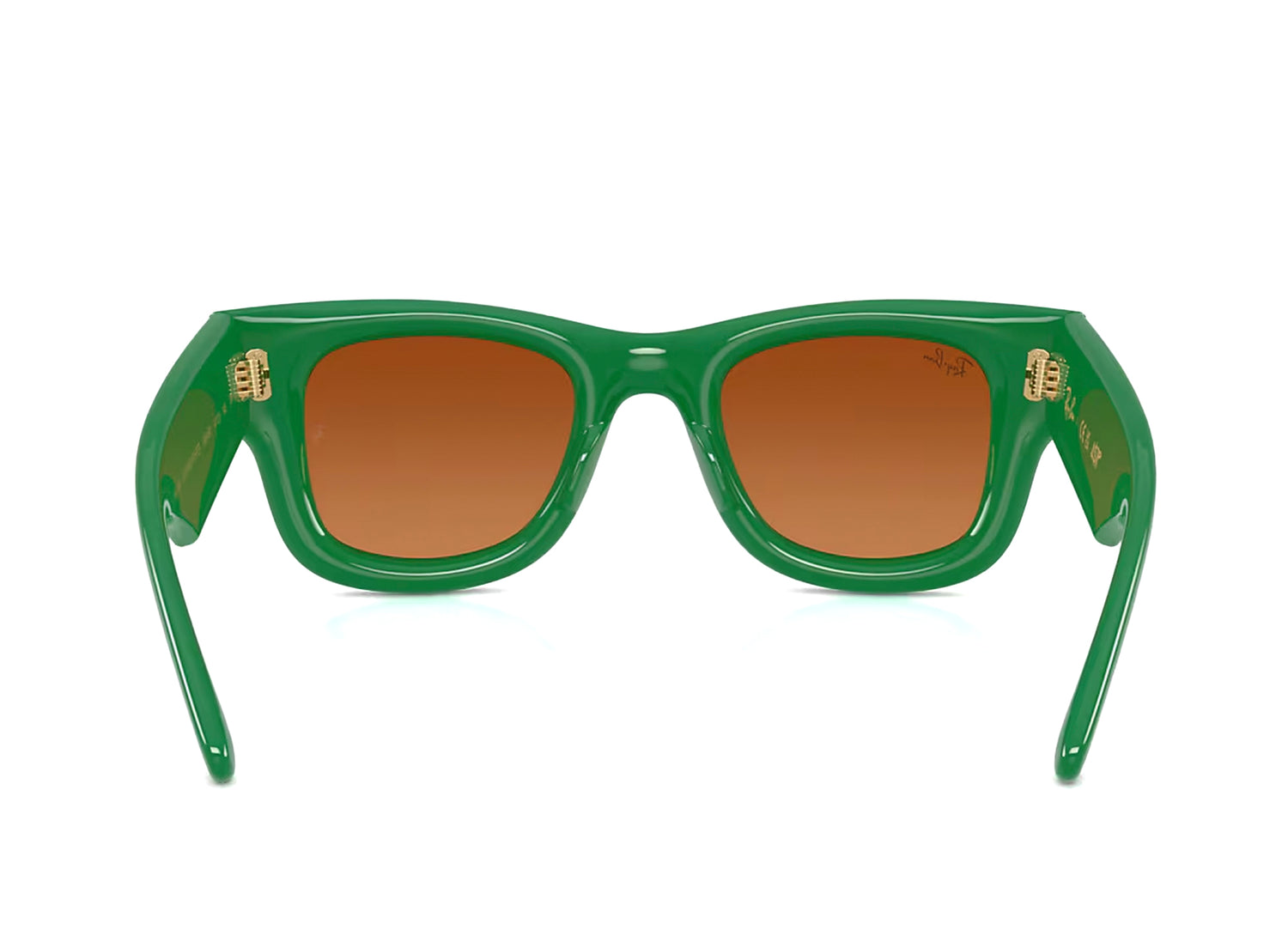 Ray Ban A$AP Rocky Wayfarer Puffer Sunglasses in Green w/ Brown Gradient Dark Brown — view 4