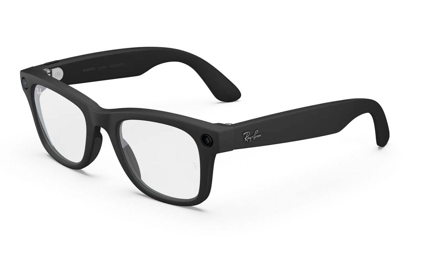 Ray-Ban Meta Wayfarer (Gen 2) Sunglasses in Matte Black w/ Clear Lenses