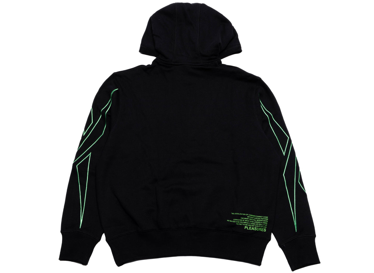 Reebok x Pleasures Hoodie in Black 'Not Guilty' - view 3