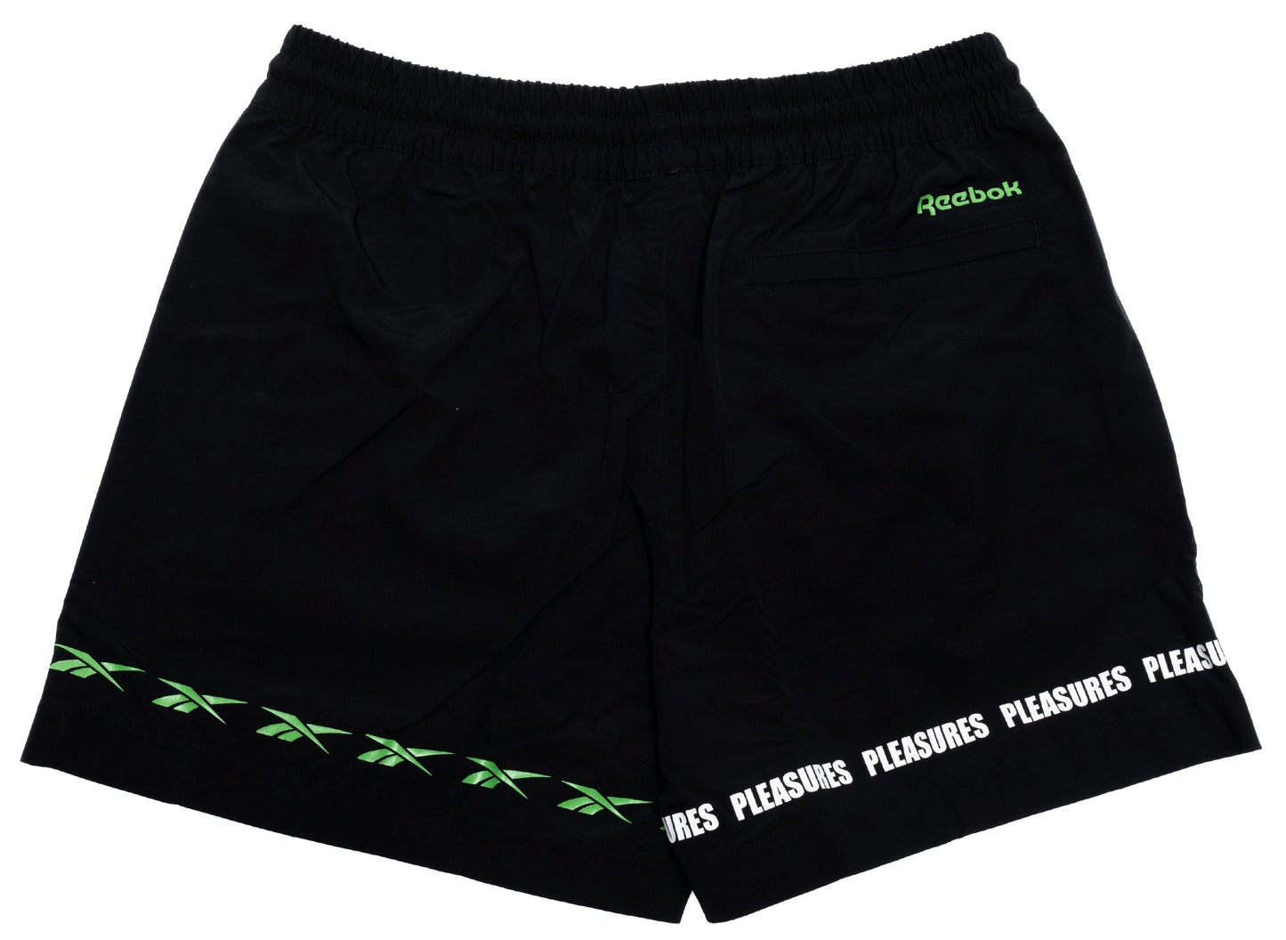Reebok x Pleasures Shorts in Black 'Not Guilty' - view 2