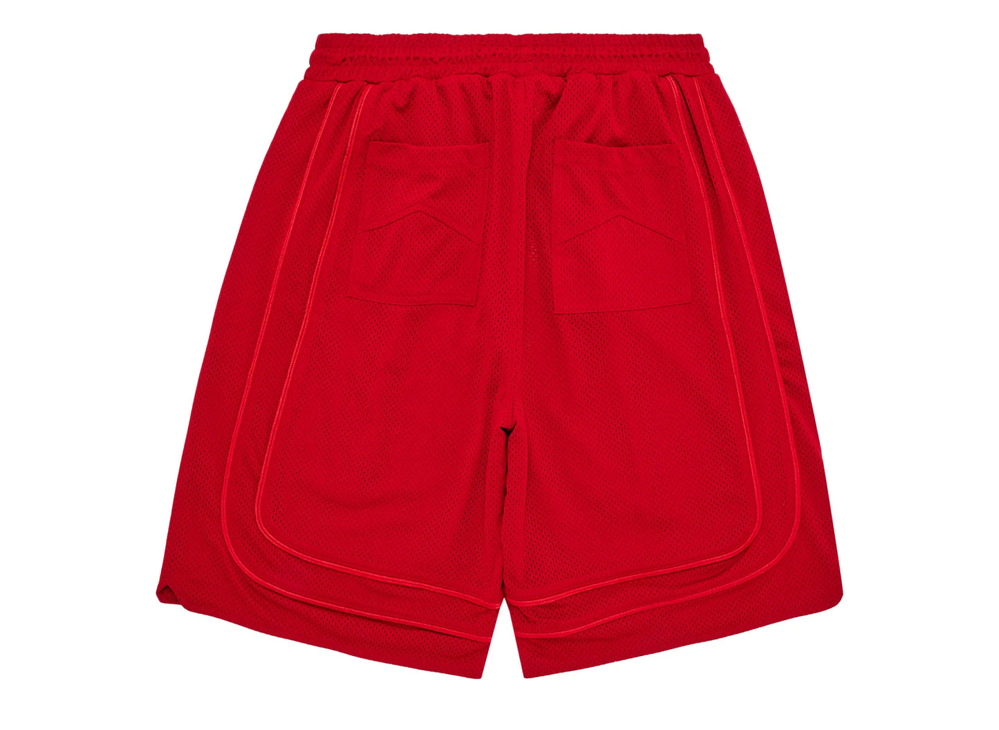Rhude Baggy Mesh Collegiate Logo Shorts — view 2