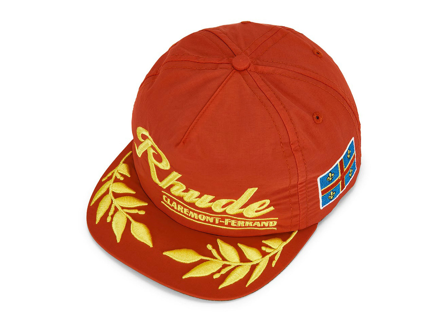 Rhude Clermont-Ferrand Souvenir Hat in Bright Red / Yellow — view 3