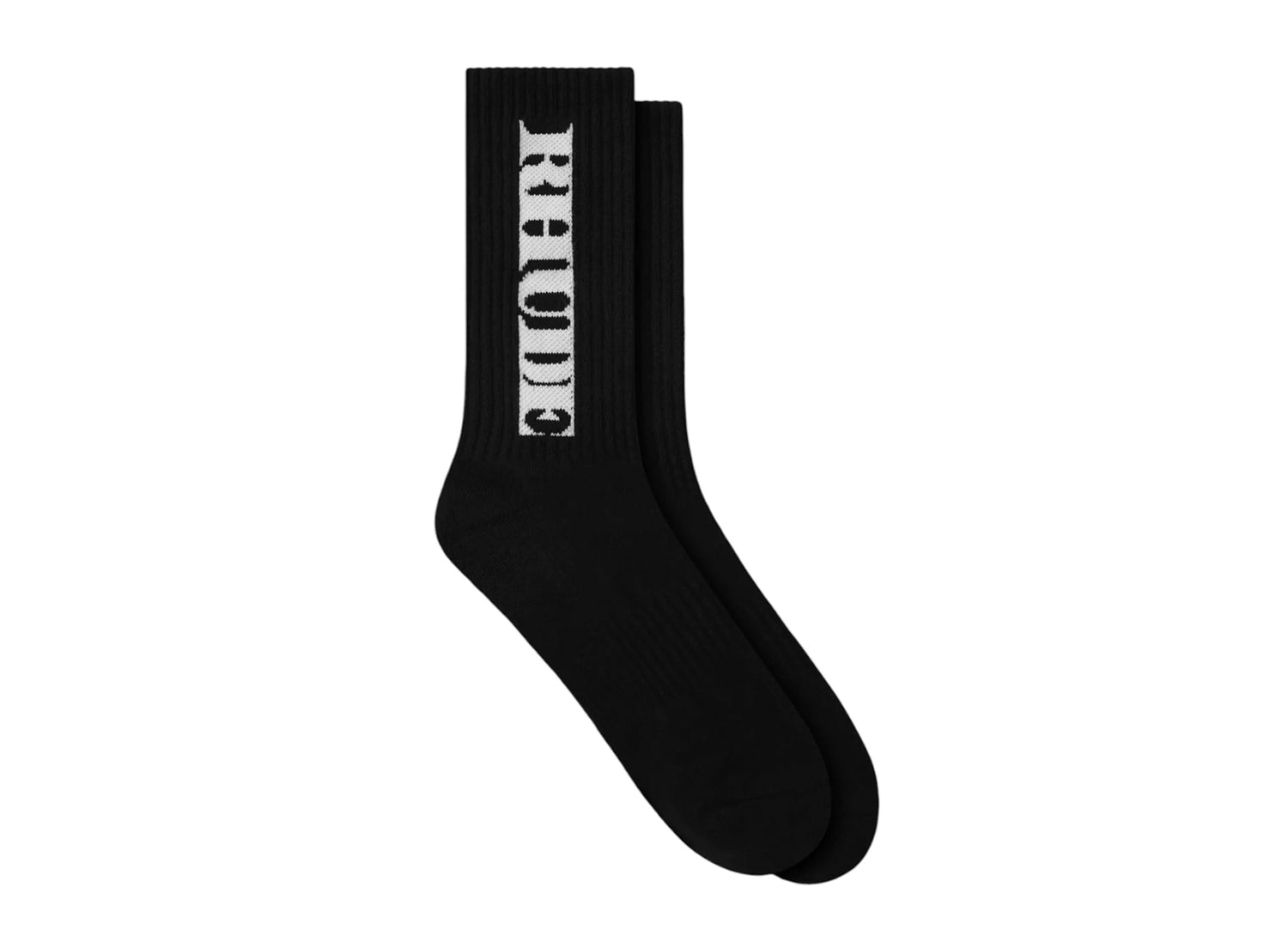 Rhude Tripoli Racing Logo Sock in Black / White