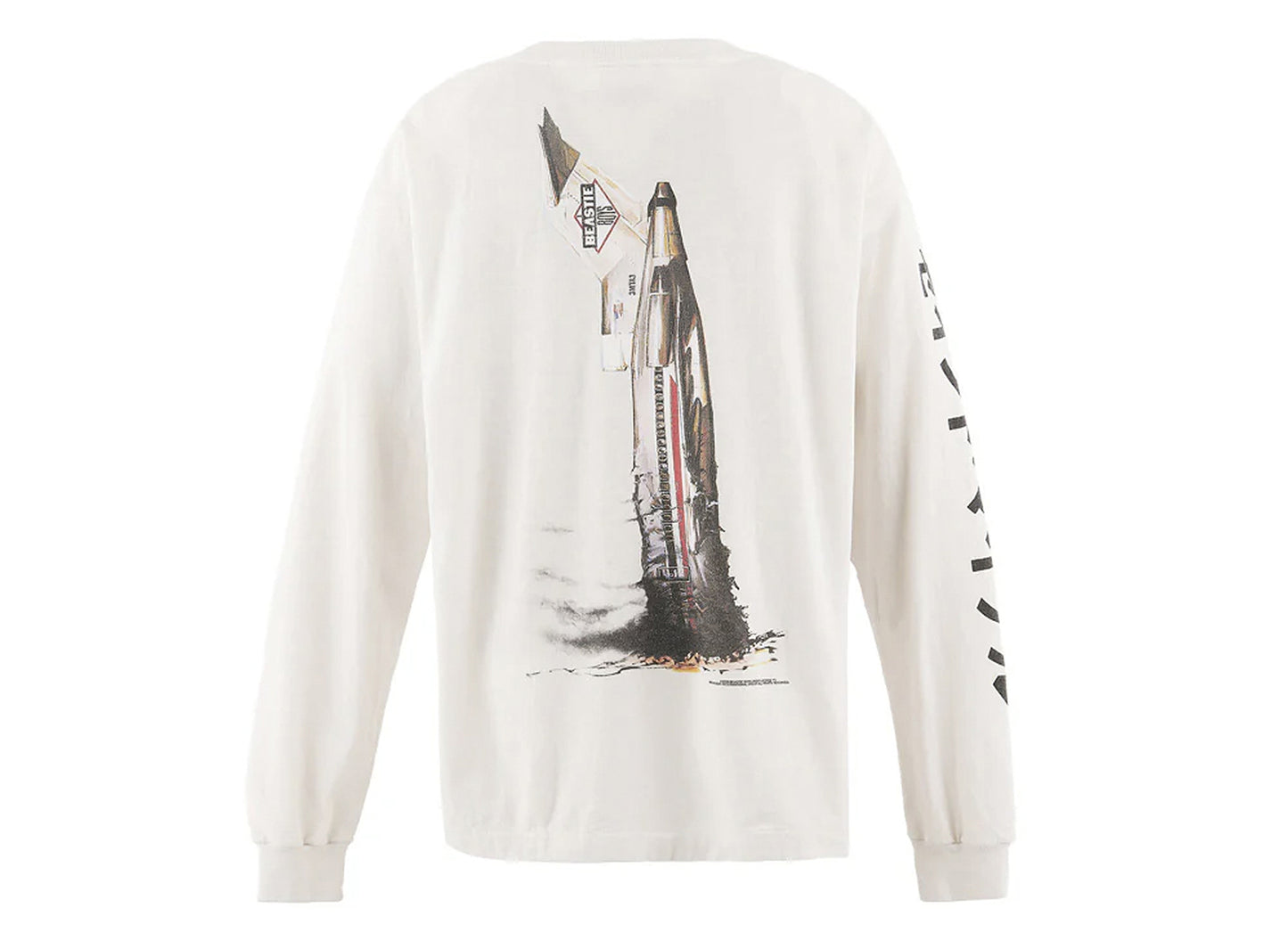 Saint Michael Beastie Boys LS T-Shirt in White — view 2