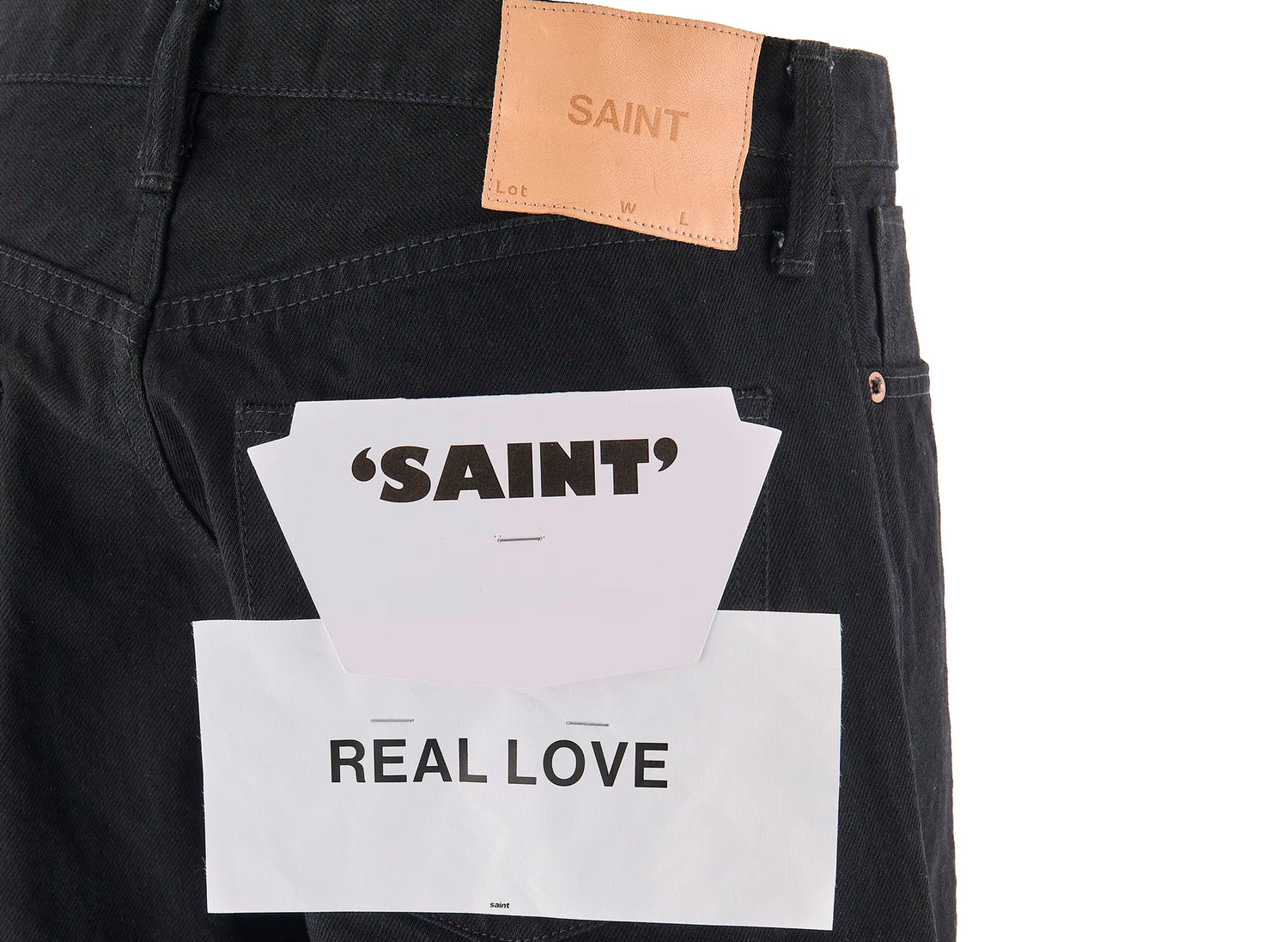 Saint Michael Black Straight Denim Pants — view 2