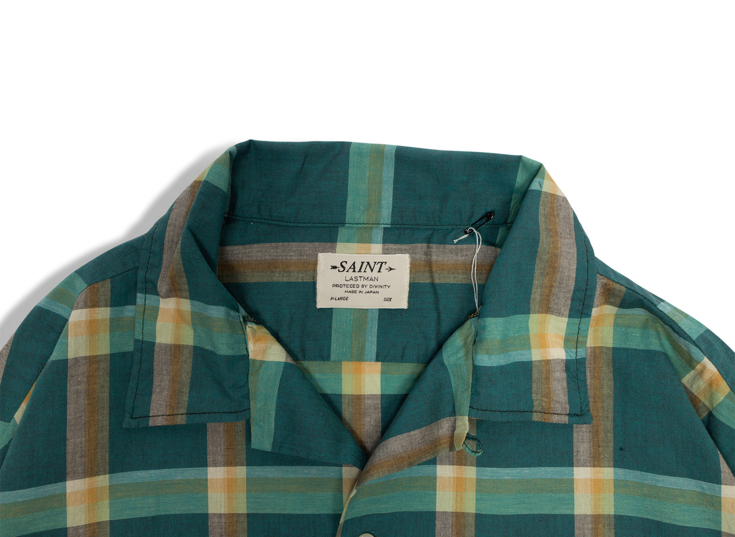 Saint Michael Check Shirt in Green - view 2