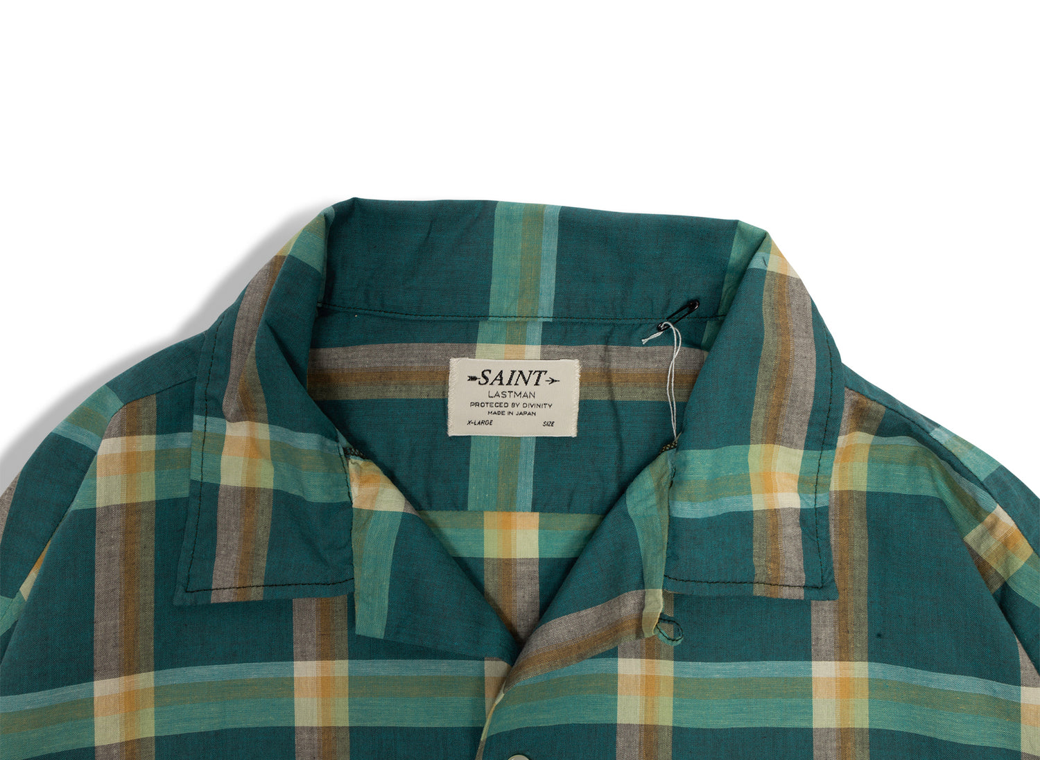 Saint Michael Check Shirt in Green - view 2