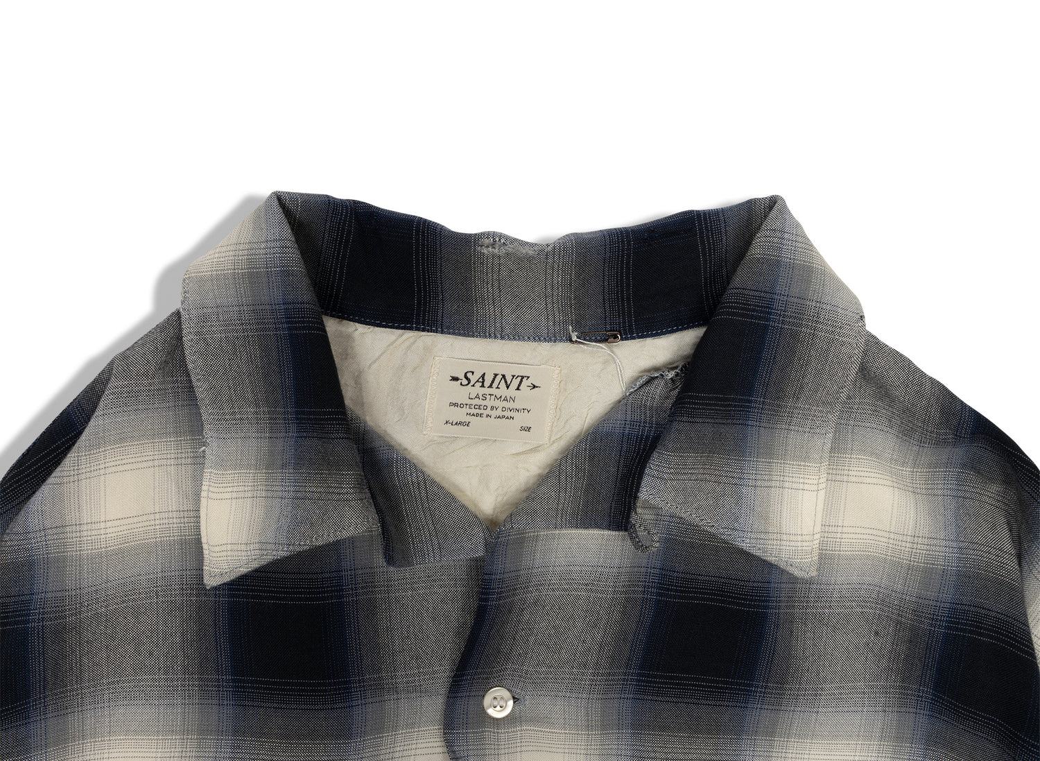 Saint Michael Check Shirt in Navy - view 2