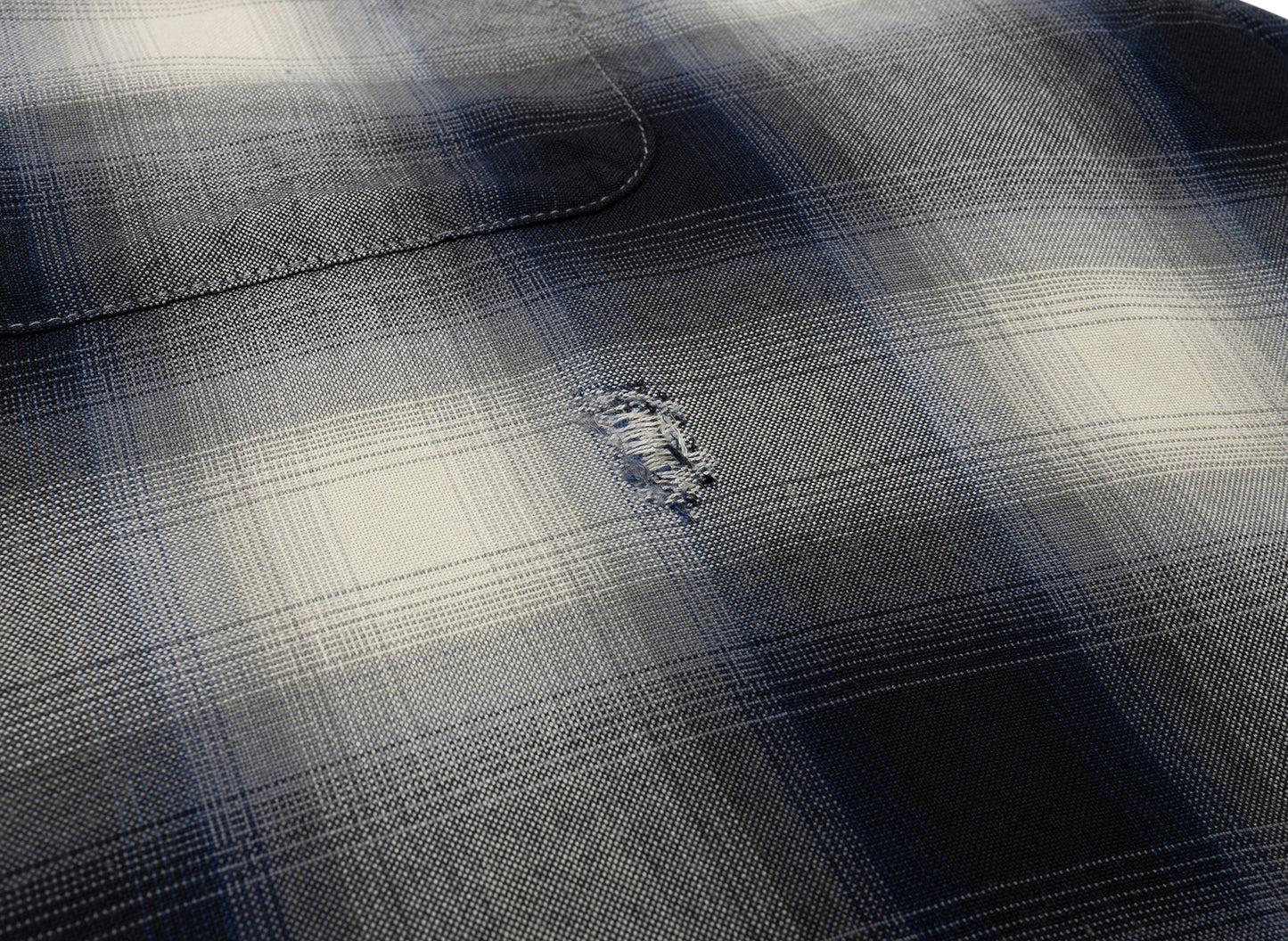 Saint Michael Check Shirt in Navy - view 4