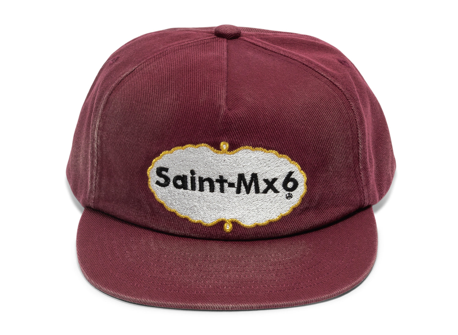 帽子 SAINT Mxxxxxx / 5PANEL CAP - EAT ME Saint Michael Eat Me 5 Panel Cap in Burgundy – Oneness Boutique
